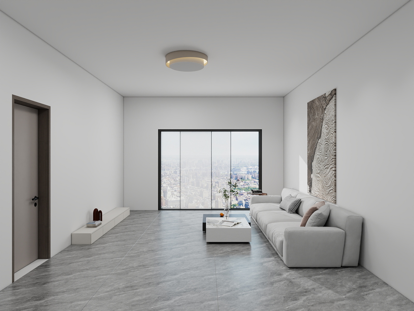 吴爽-83m²现代简约风格   装修效果图