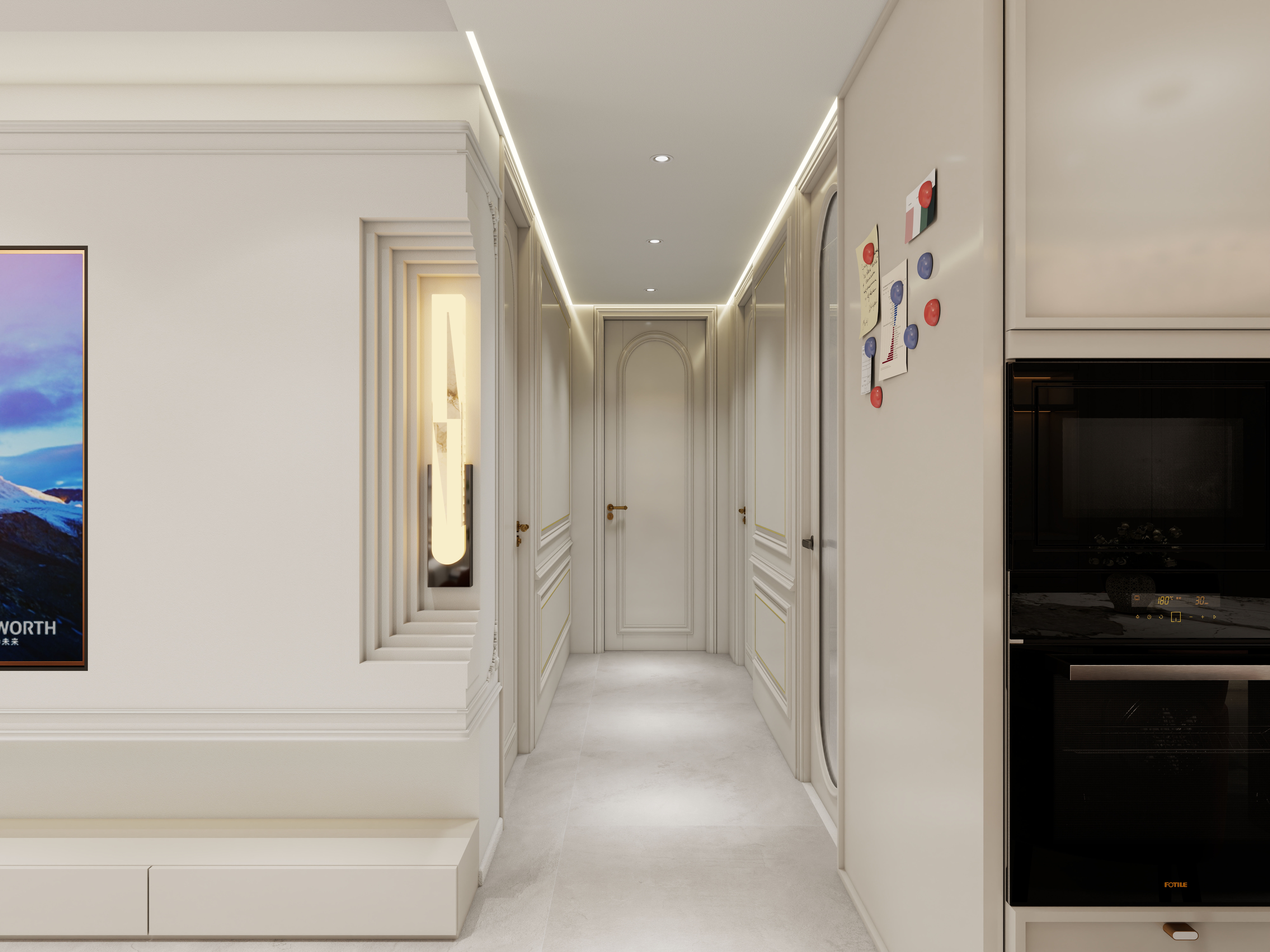 周晨-桃源里一层客餐厅装修效果图第2张