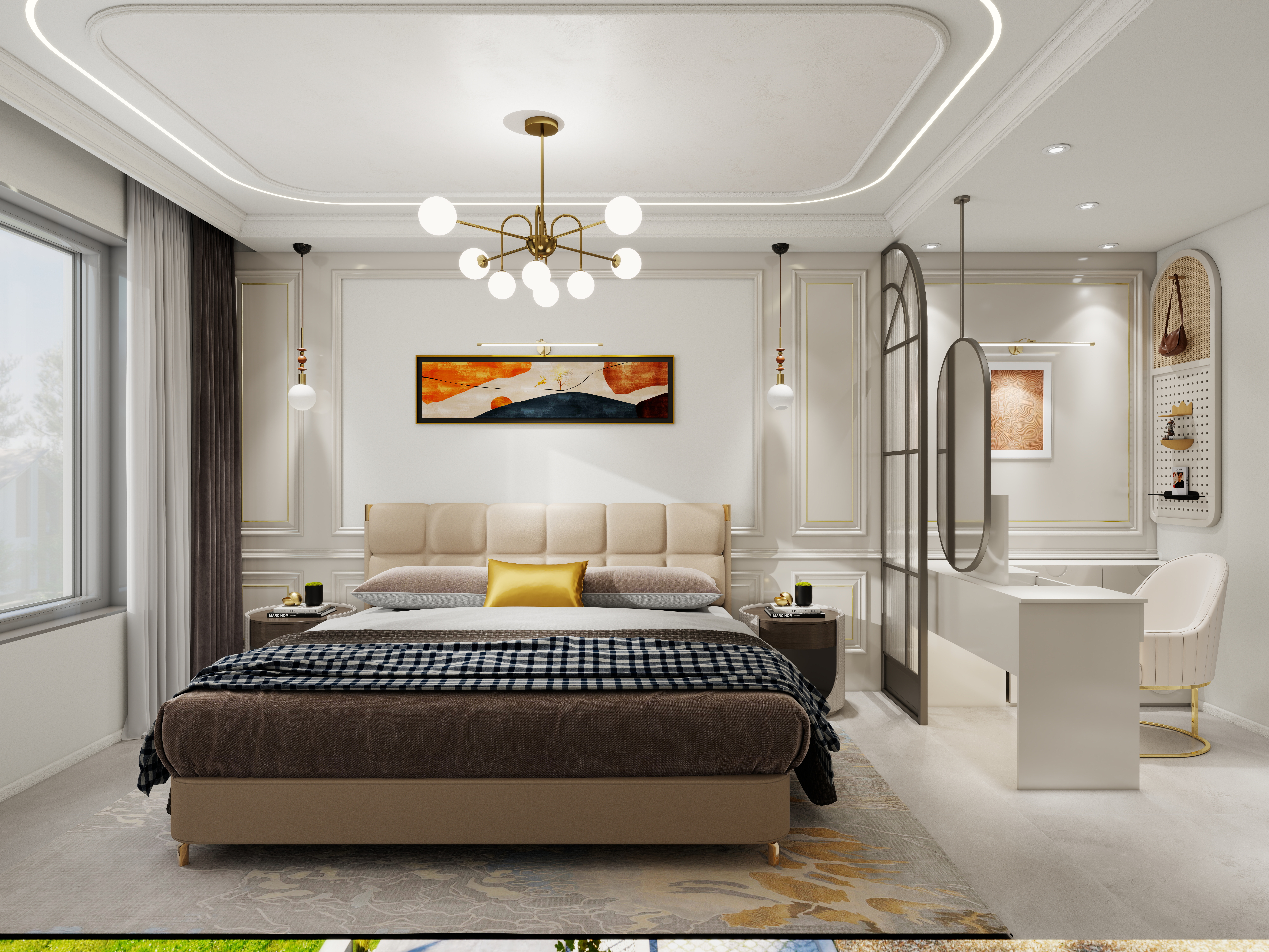 周晨-桃源里一层卧室装修效果图第3张