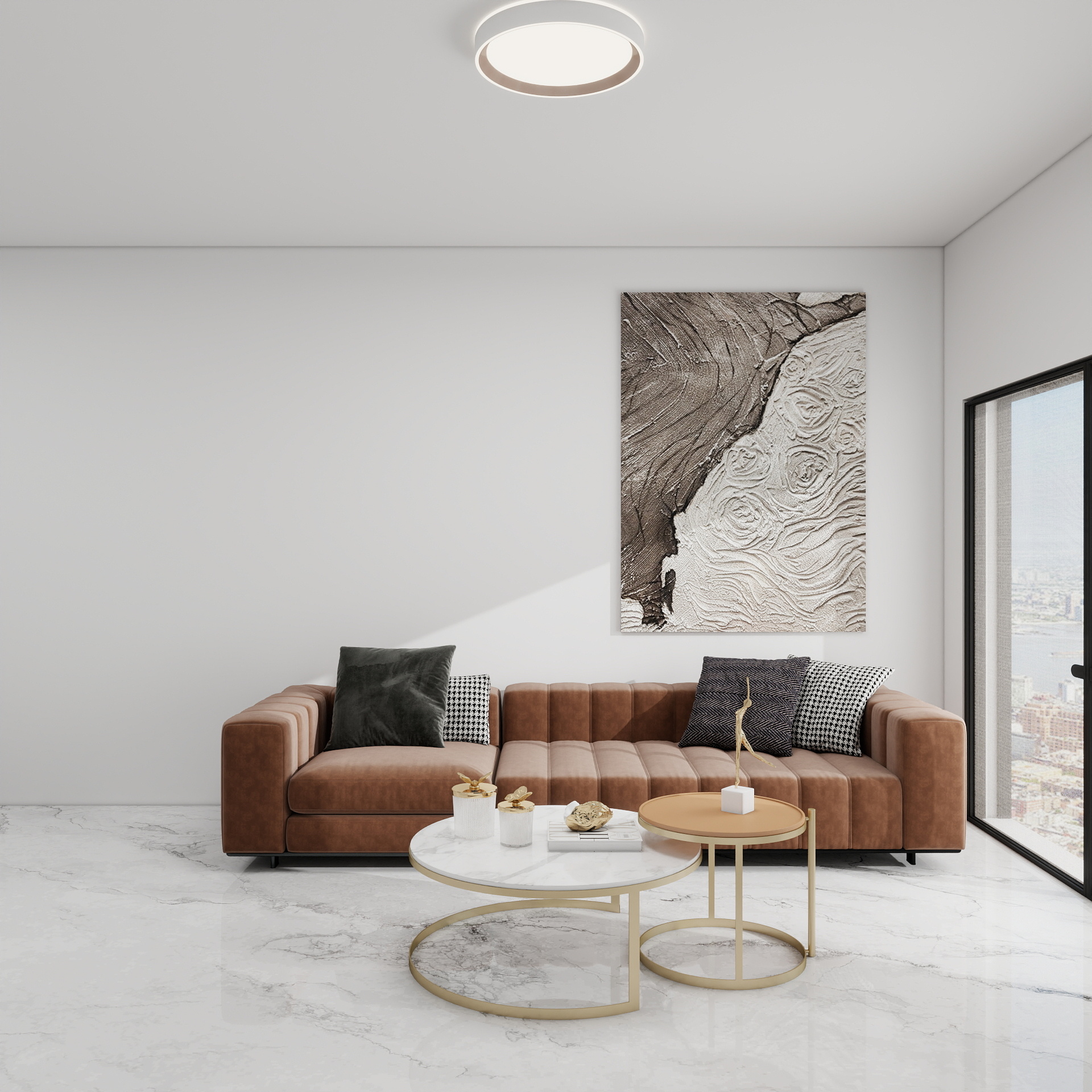 吴爽-83m²现代简约风格   装修效果图