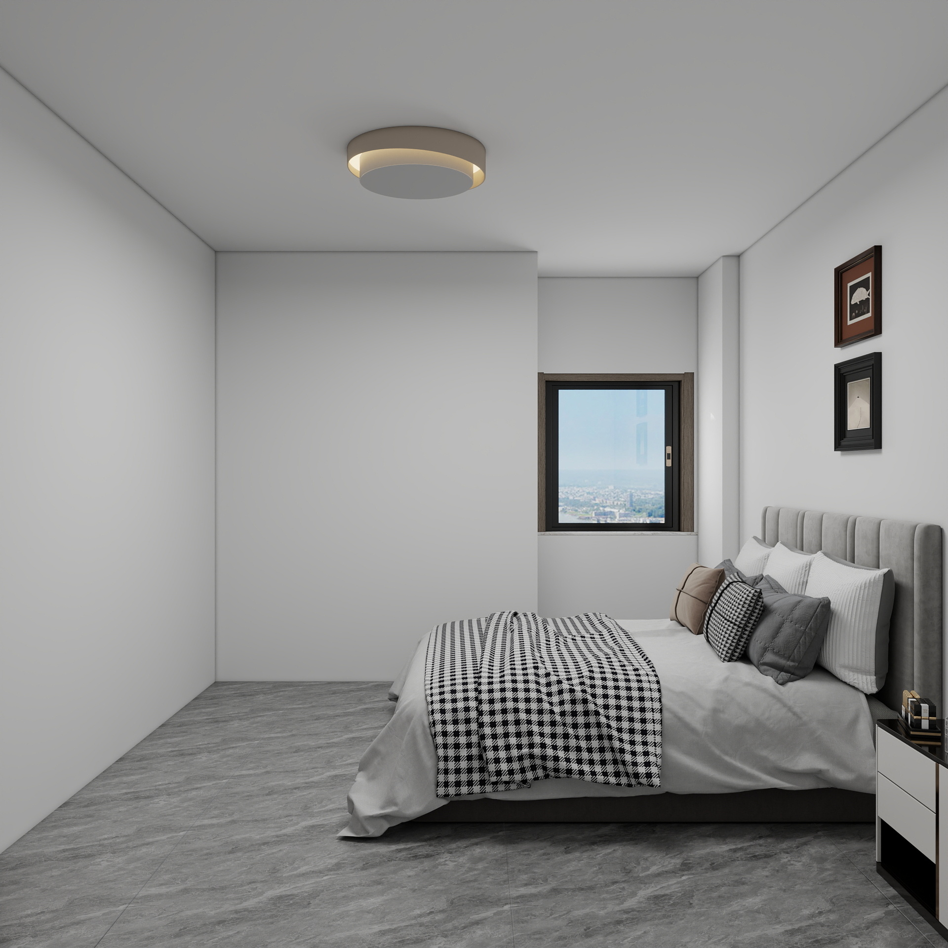 吴爽-83m²现代简约风格   装修效果图