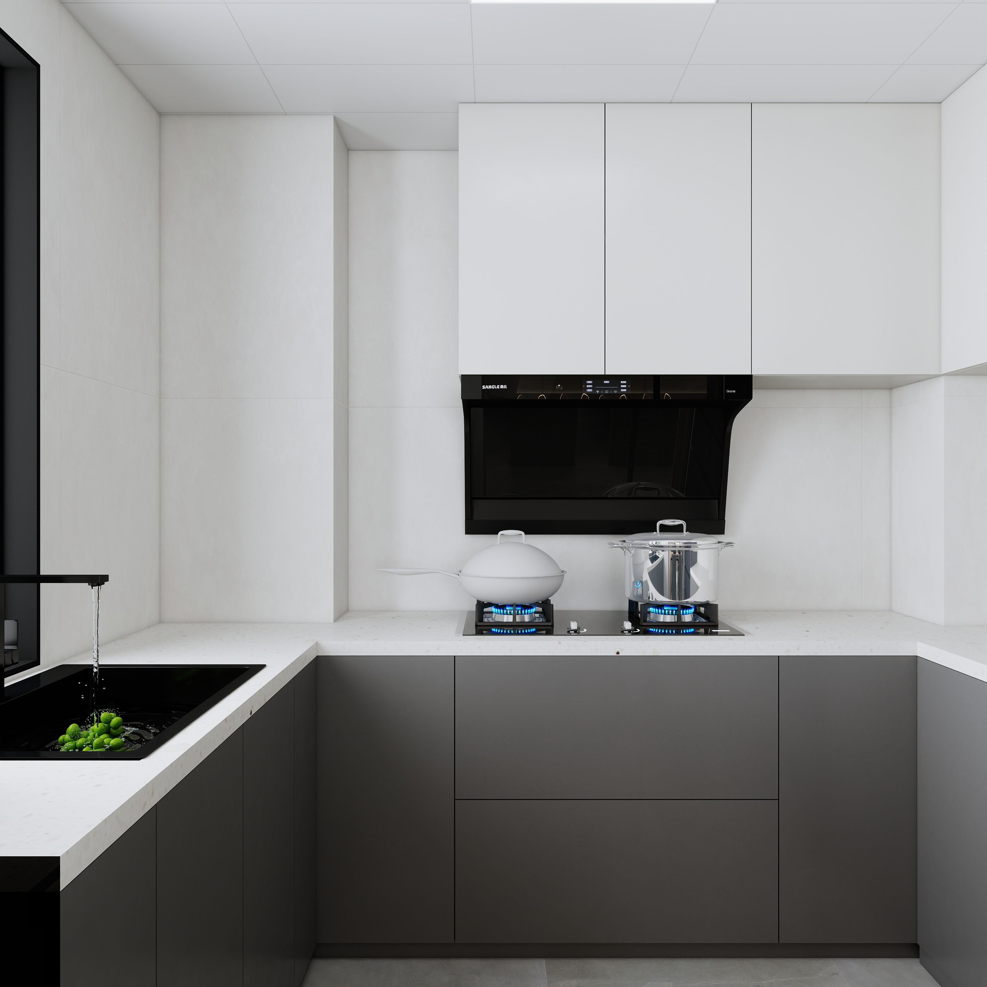 李青越-90平现代简约三居室装修效果图