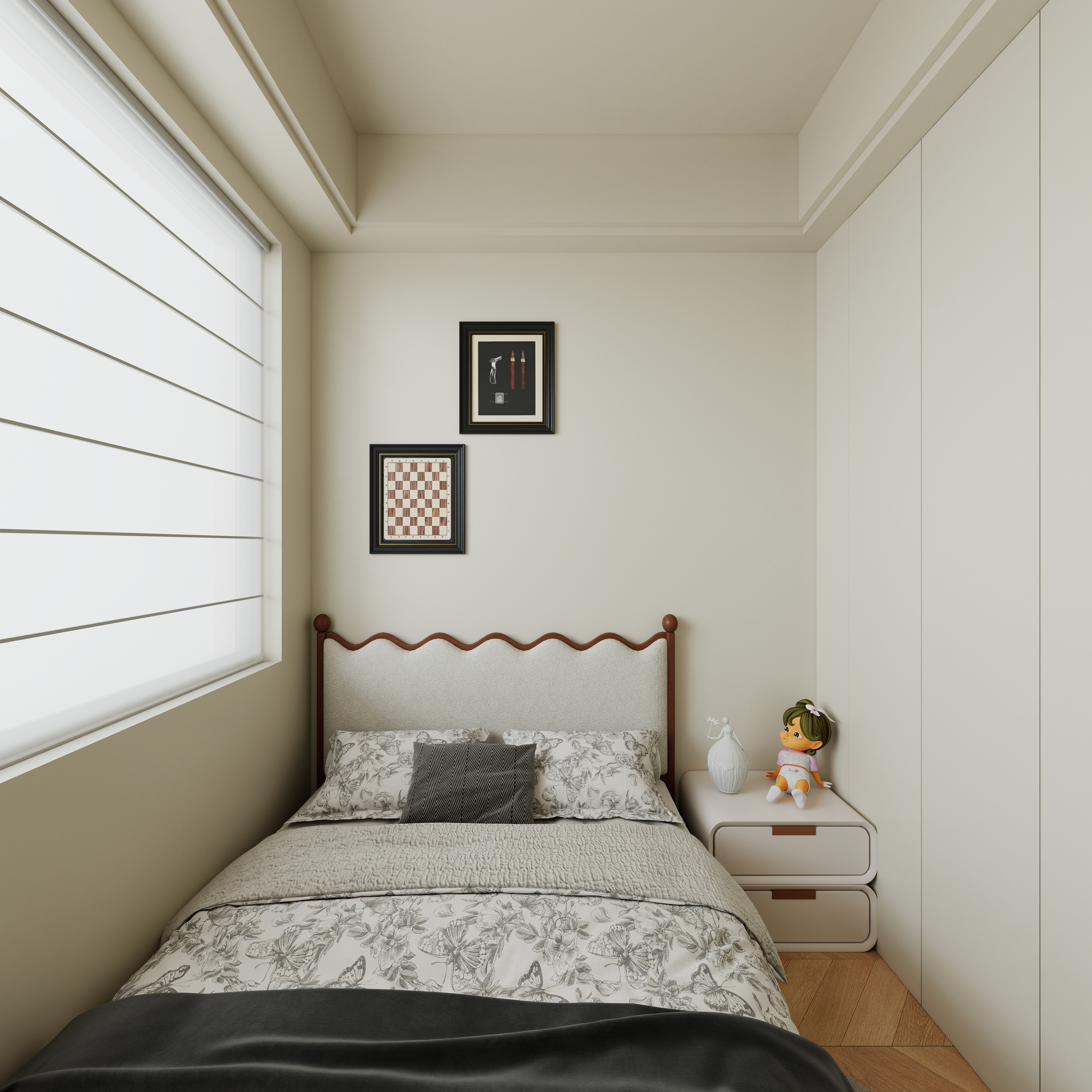 壹贰叁设计工作室-春悦里一层卧室装修效果图第3张