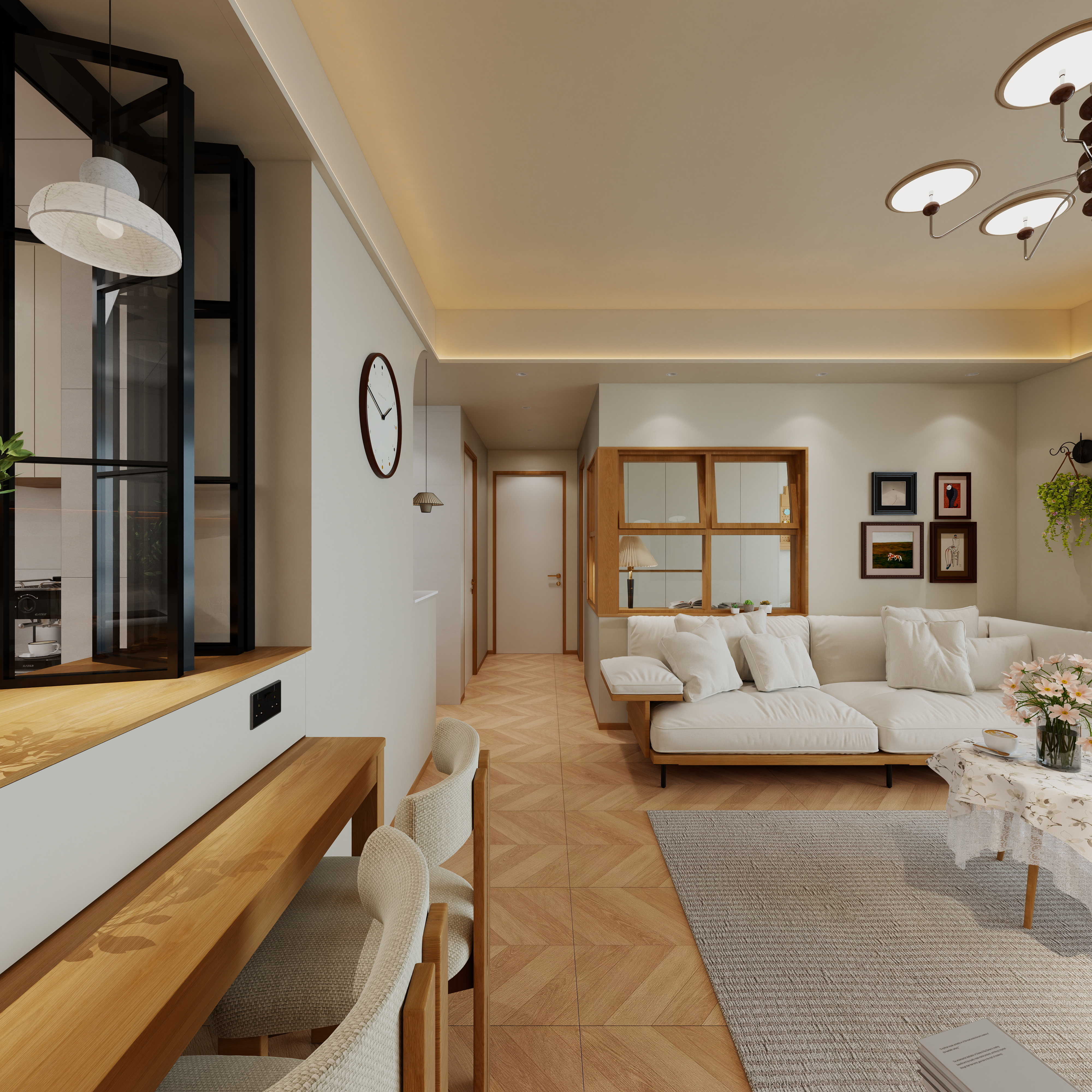 壹贰叁设计工作室-春悦里一层客餐厅装修效果图第5张