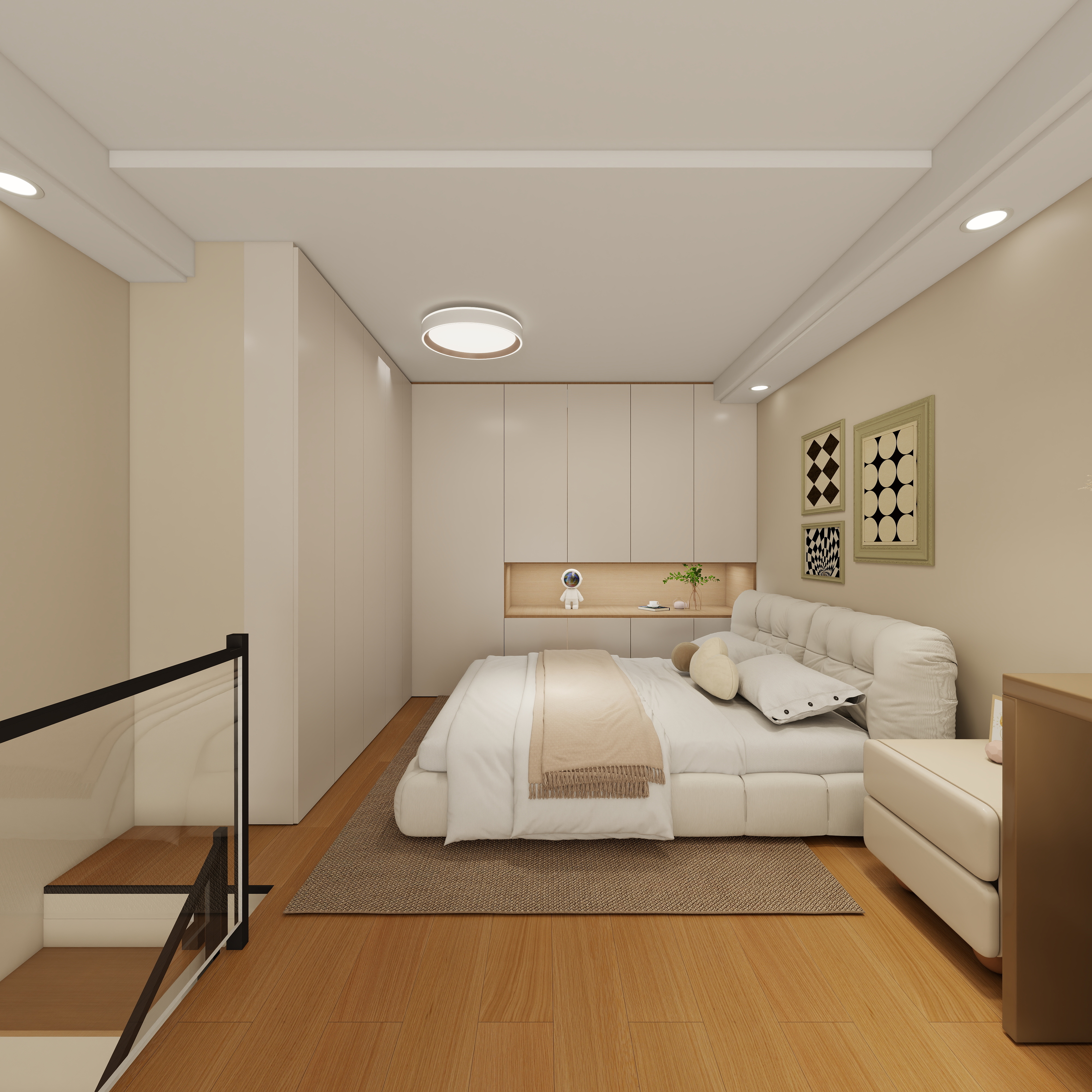 PK空间設記-33m²双层公寓loft温馨的家一层客餐厅装修效果图第4张