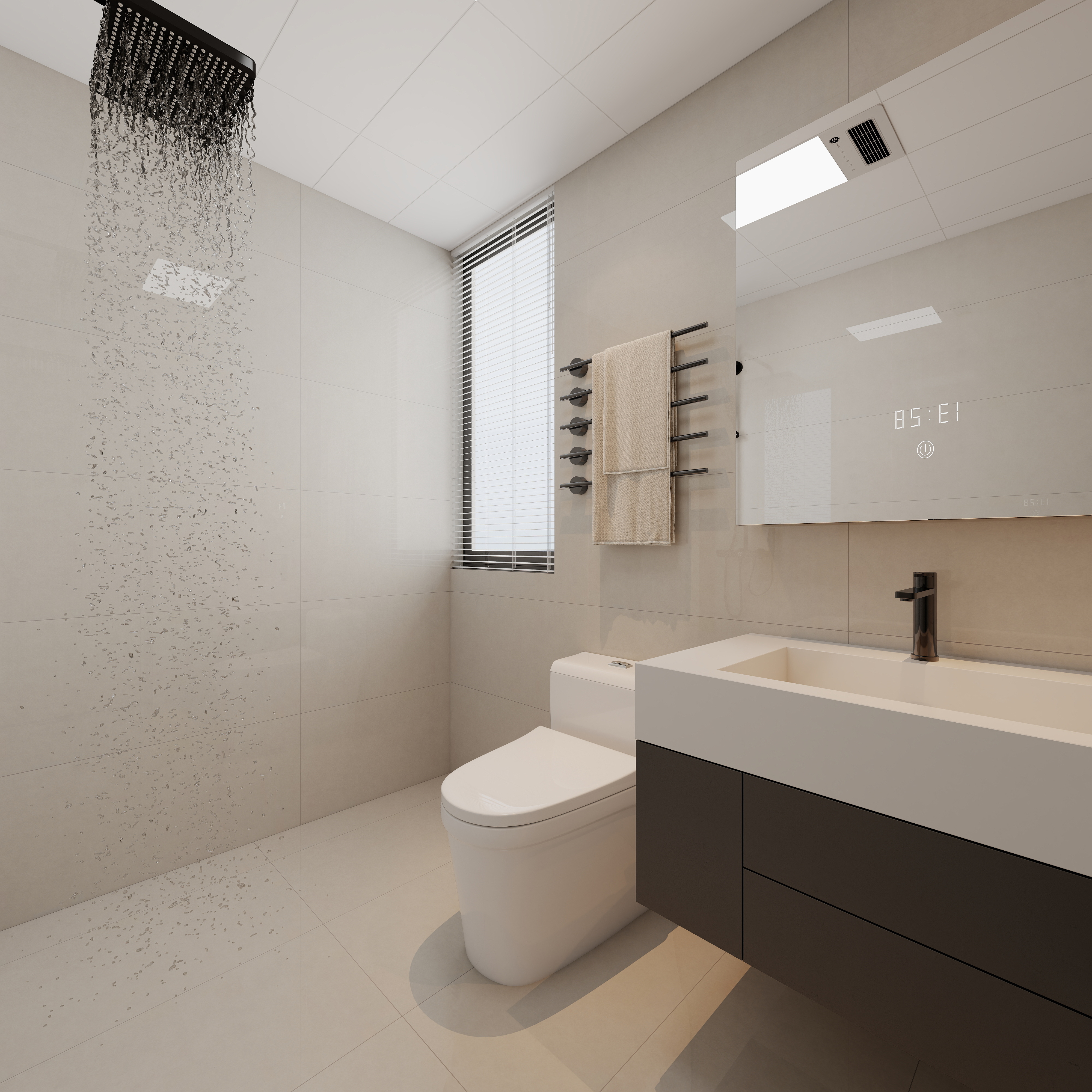 至简名设-文稳康-《联投》105平现代简约|三居室一层主卧装修效果图第3张