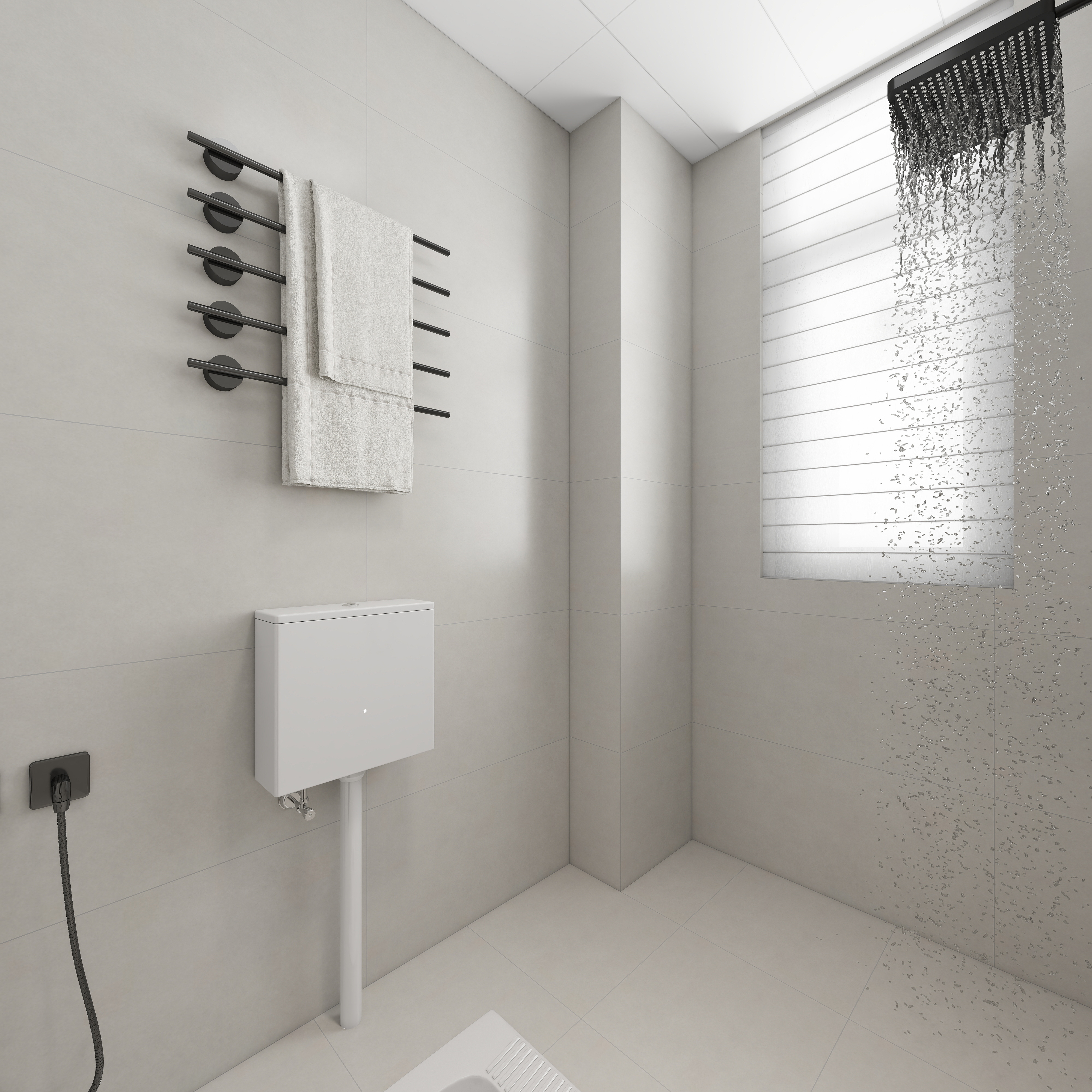 至简名设-文稳康-《仁怀》129平法式中古|四居室一层卫生间装修效果图第1张