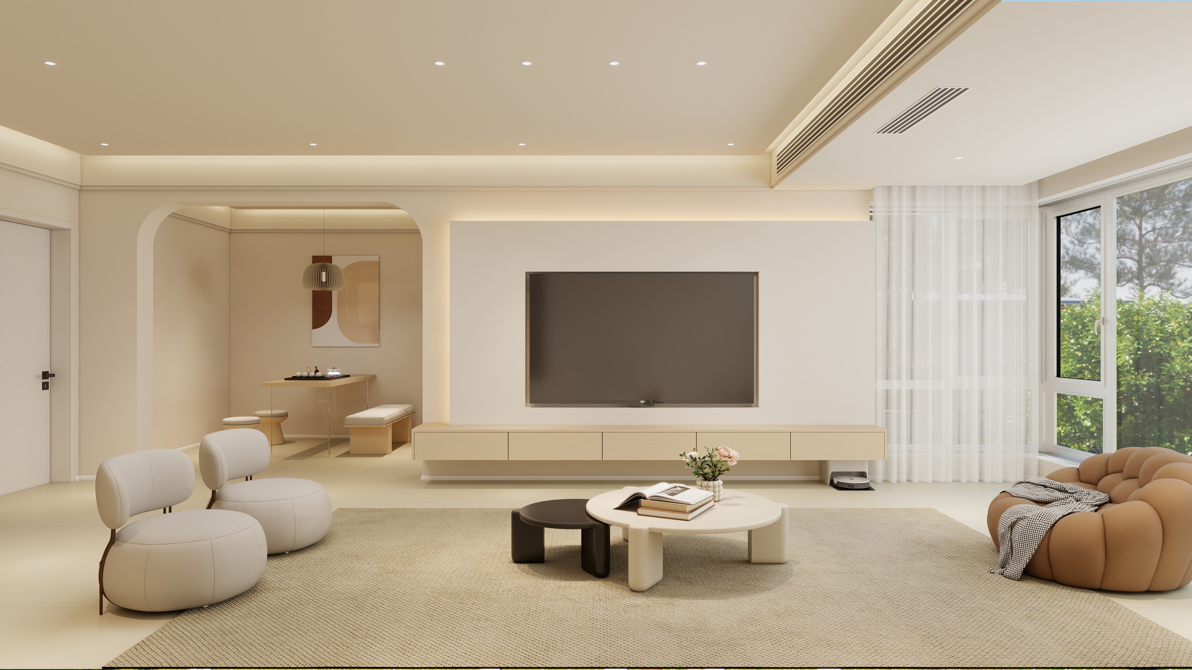 STARS星空设计-奶油风装修效果图