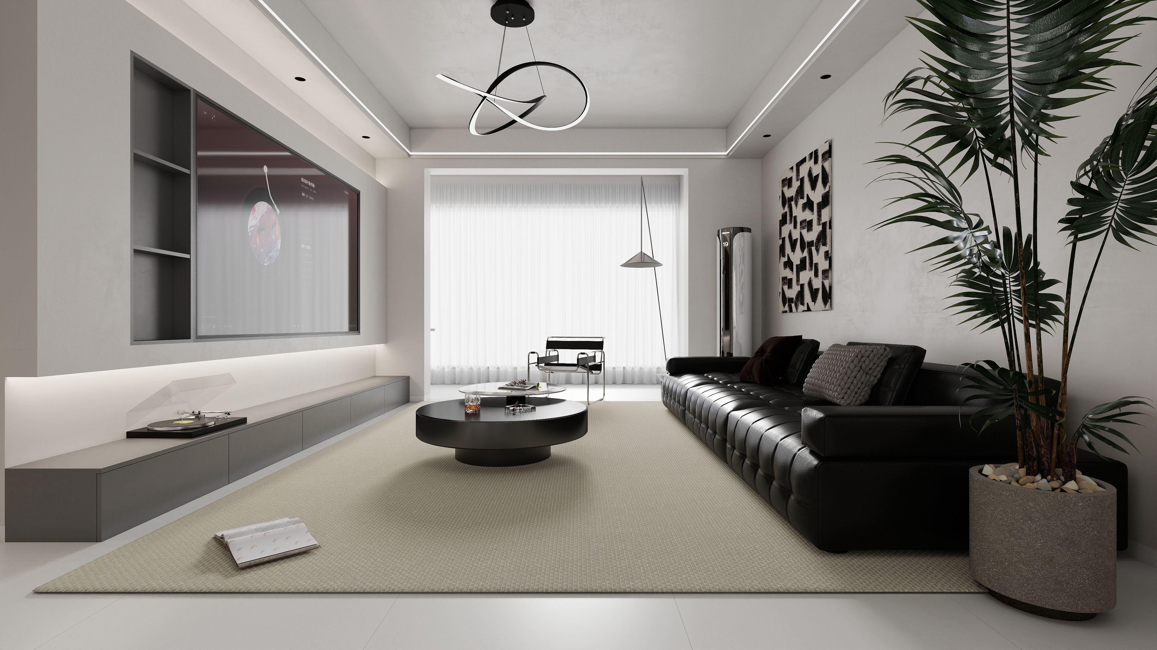 至简名设-文稳康-《简雅居》120平现代简约|四居室装修效果图