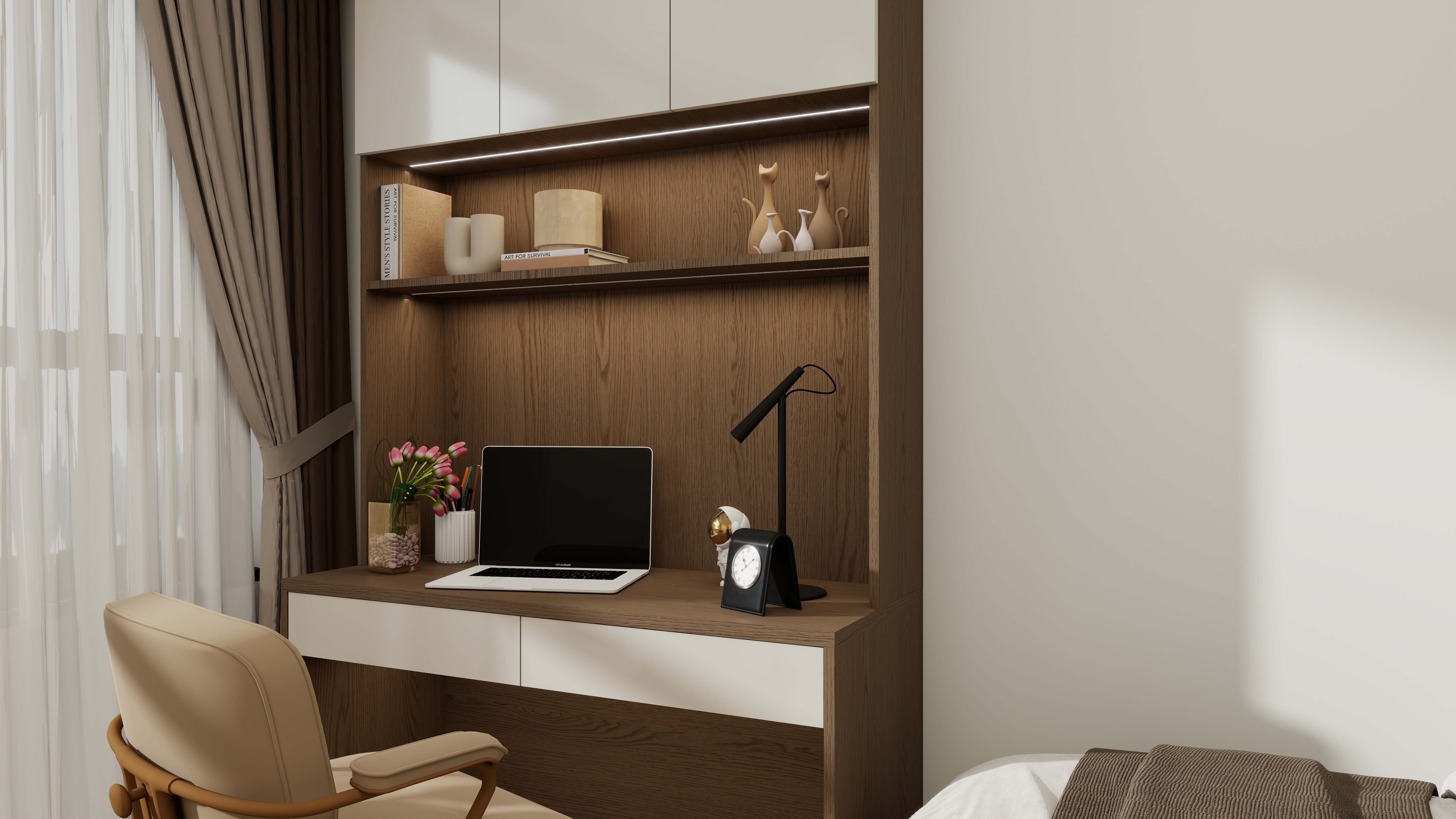 中国大华子-154㎡5室一层卧室4装修效果图第3张