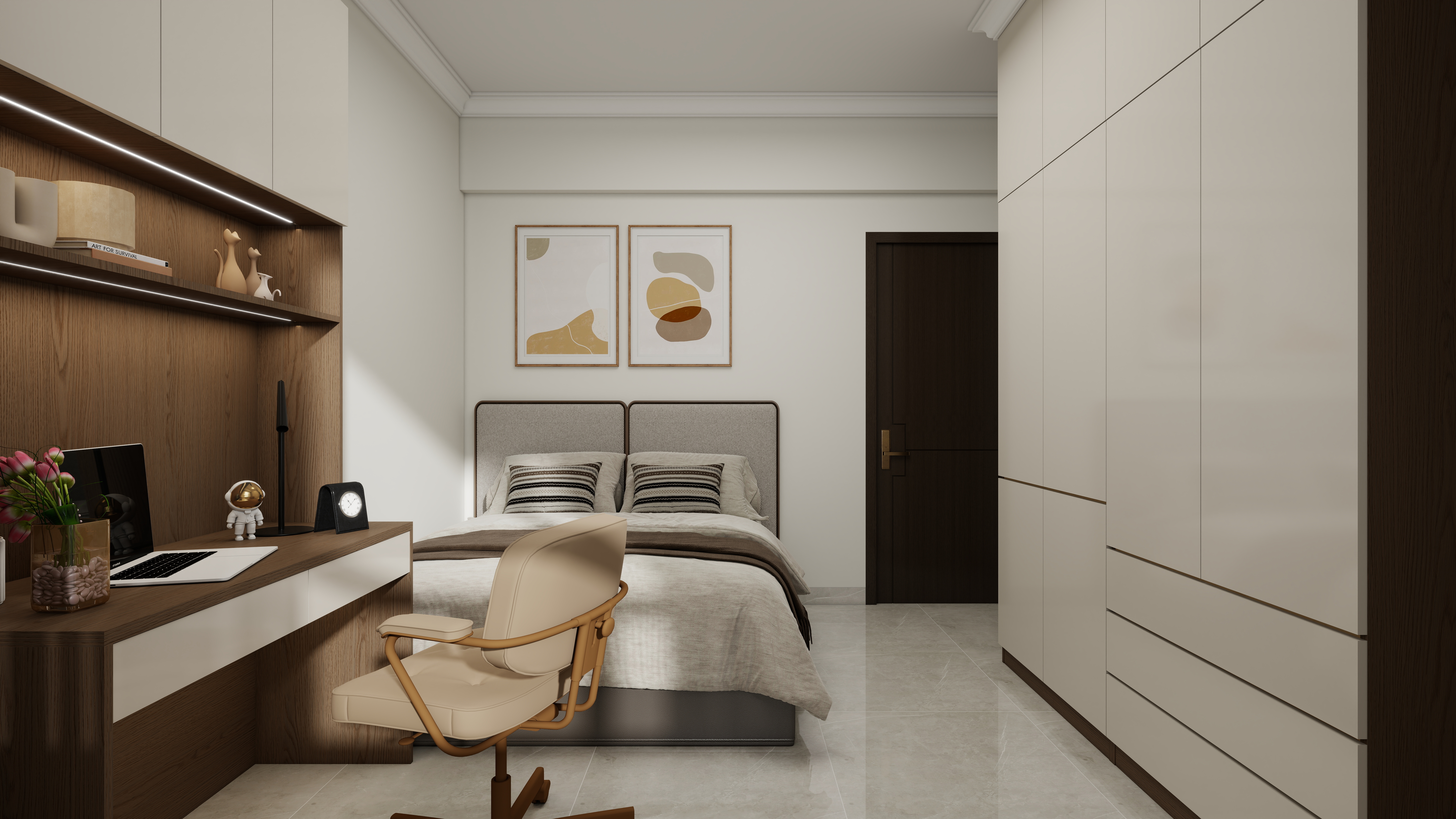 中国大华子-154㎡5室一层卧室4装修效果图第1张