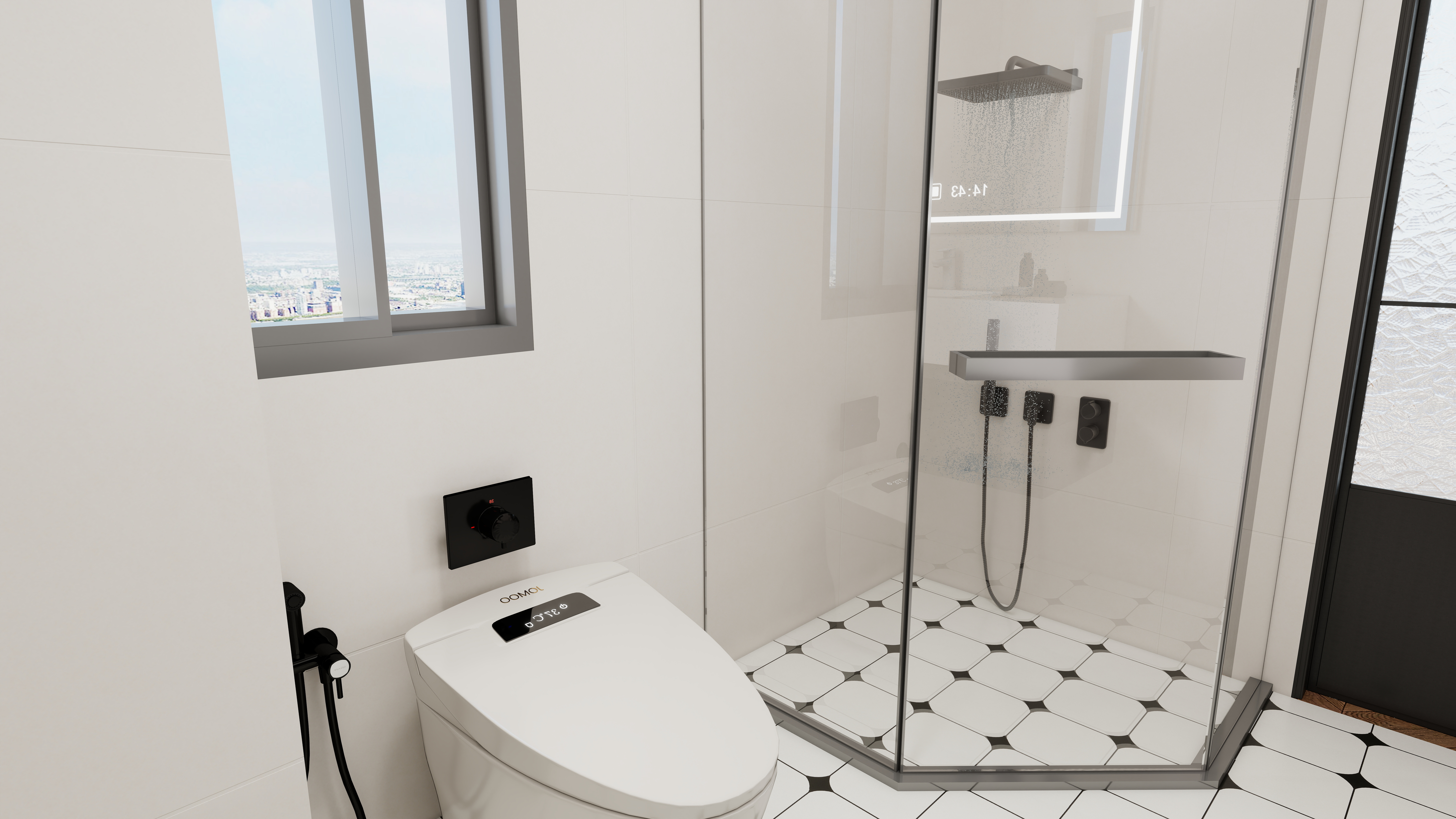 ASDDSA1-中古风一层主卫装修效果图第1张