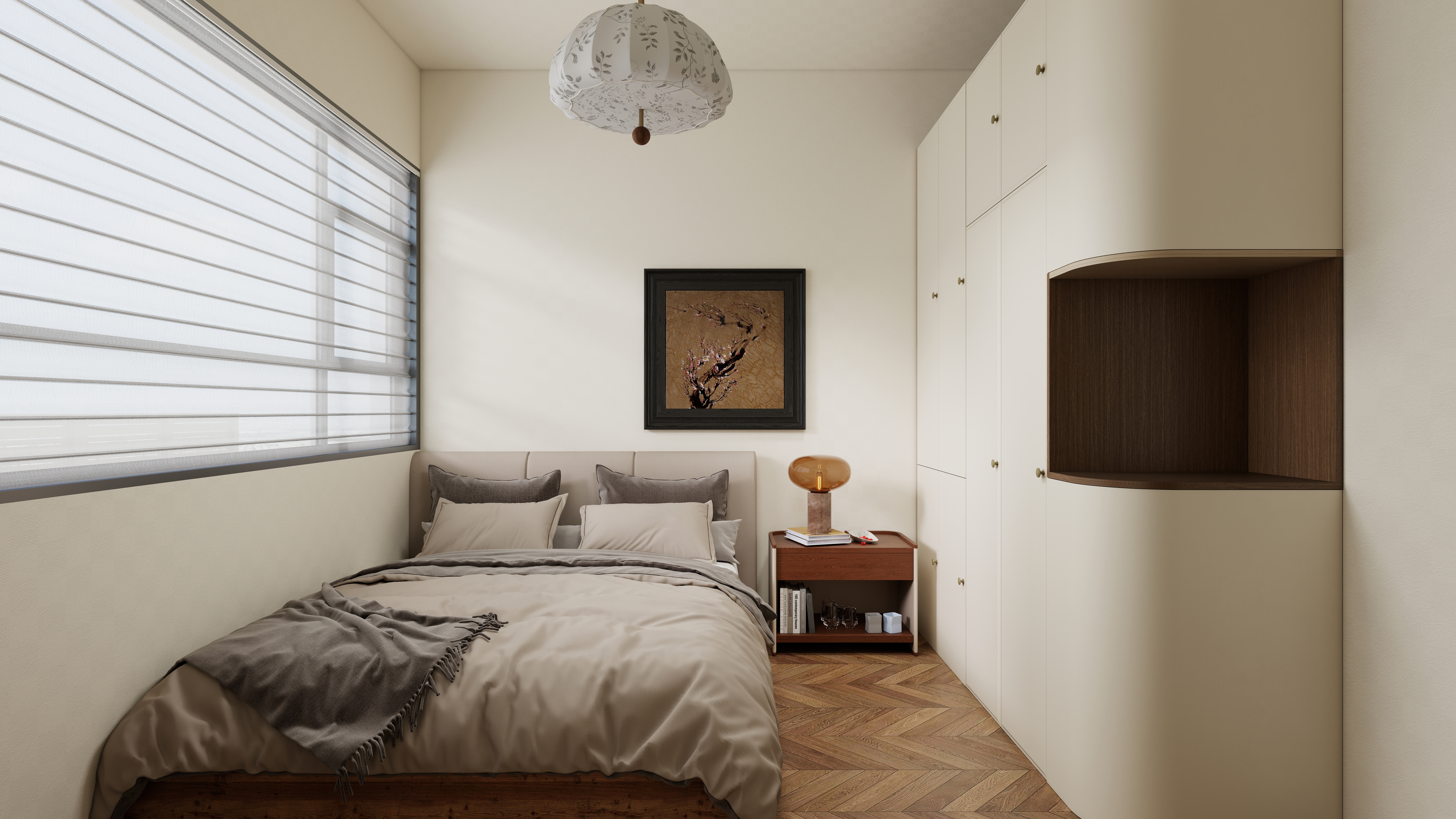 ASDDSA1-中古风一层老人房装修效果图第3张