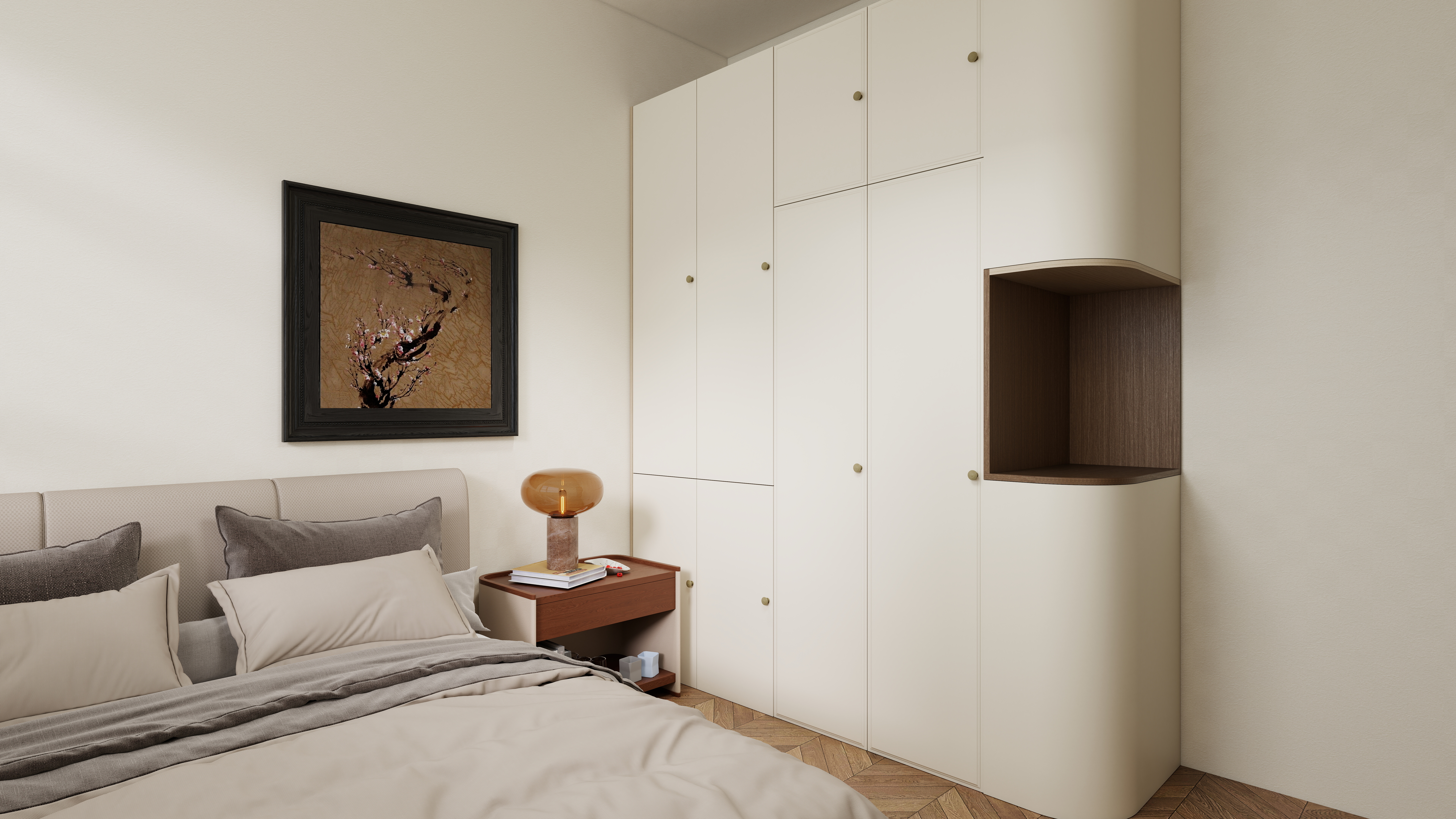 ASDDSA1-中古风一层老人房装修效果图第1张