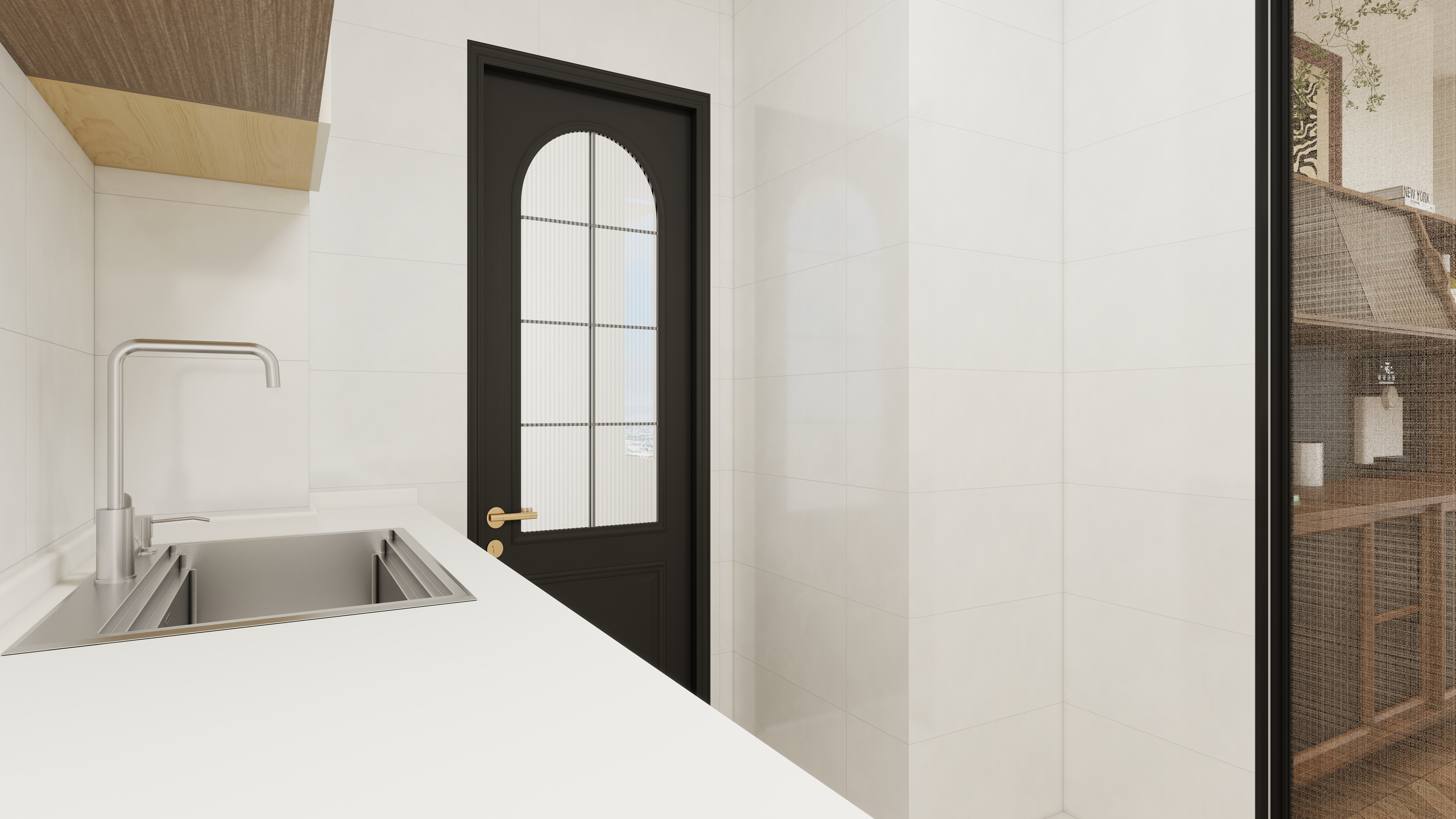 ASDDSA1-中古风一层厨房装修效果图第4张