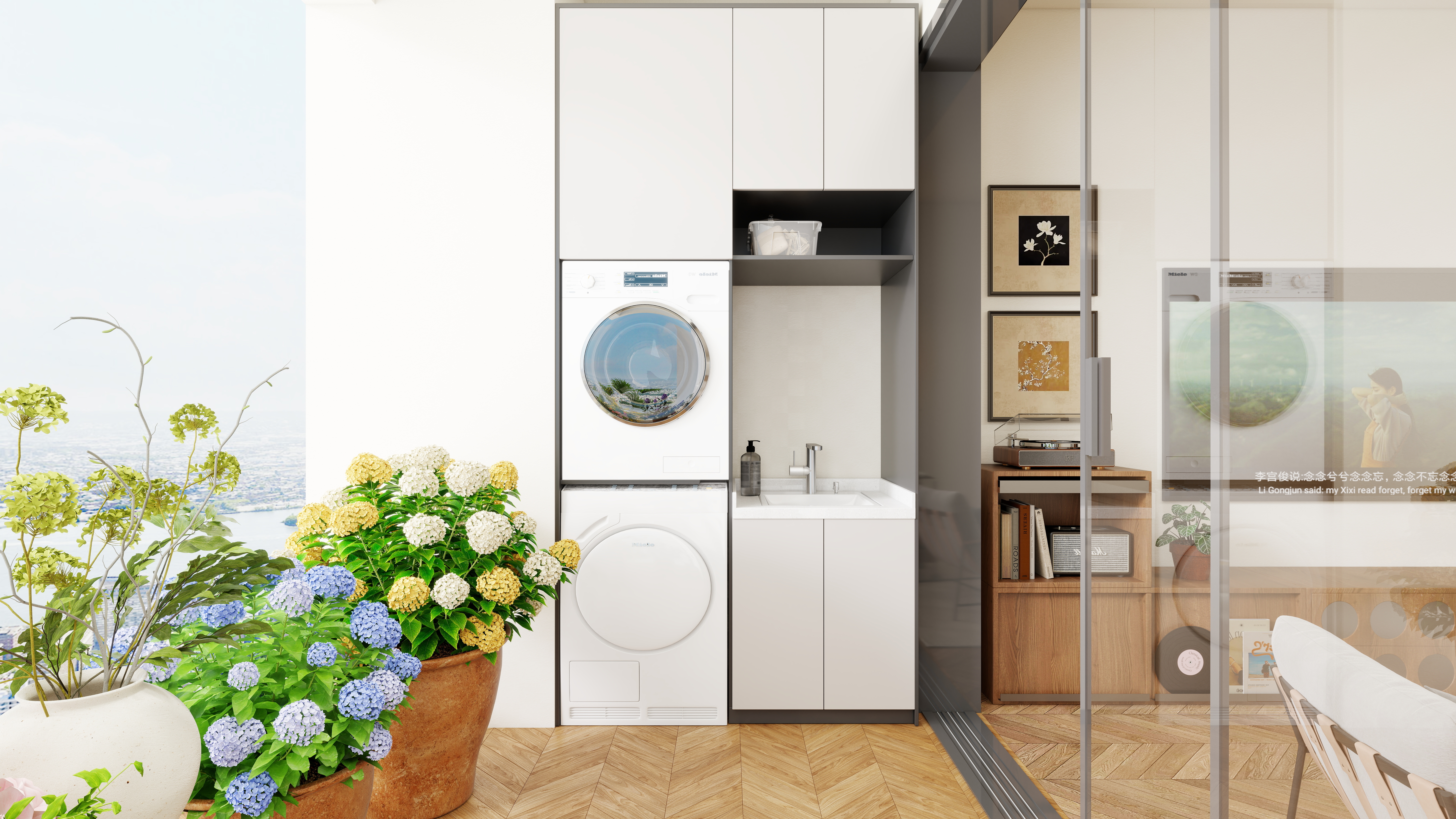 ASDDSA1-中古风一层景观阳台装修效果图第4张