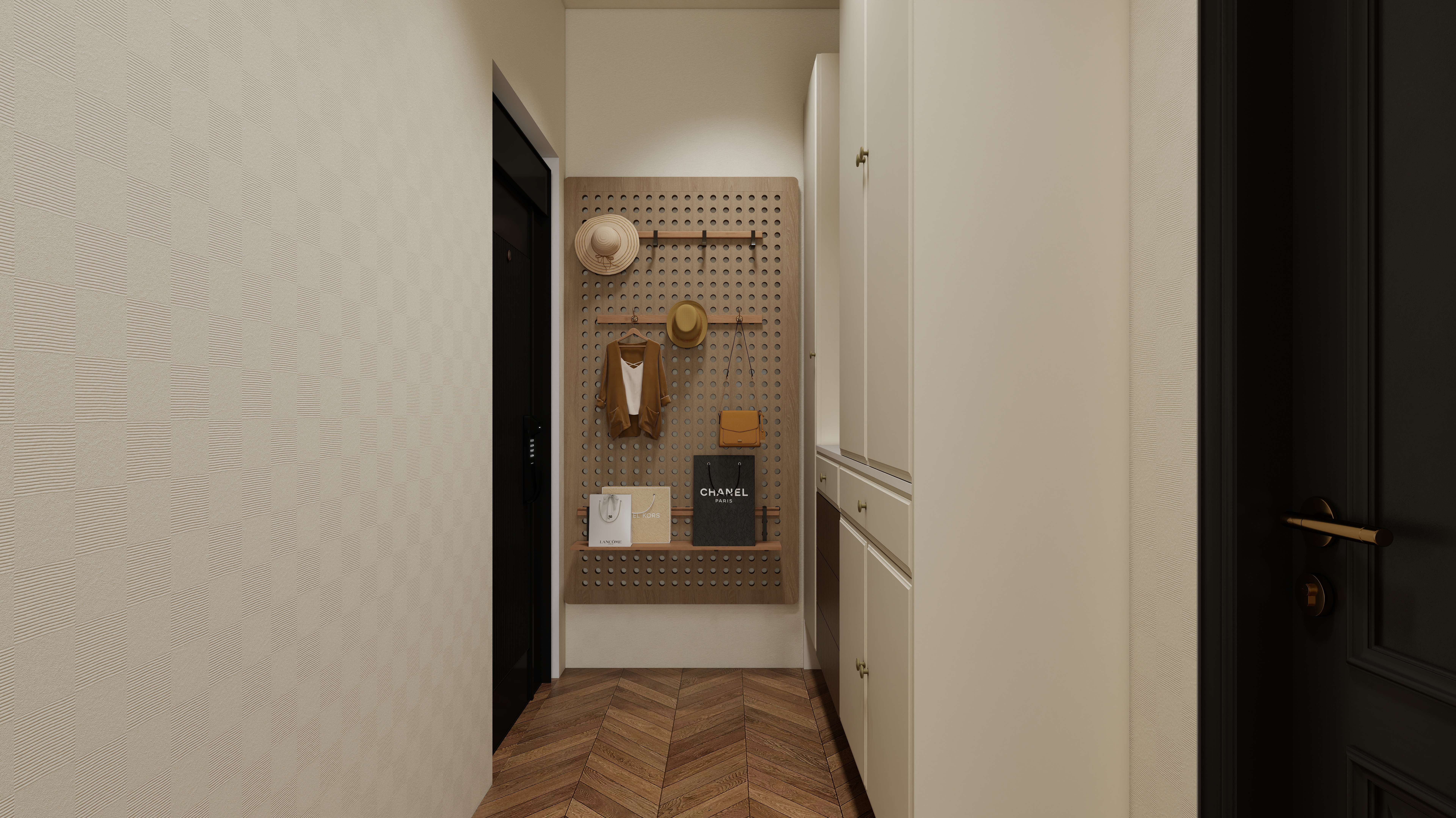 ASDDSA1-中古风一层客餐厅装修效果图第4张