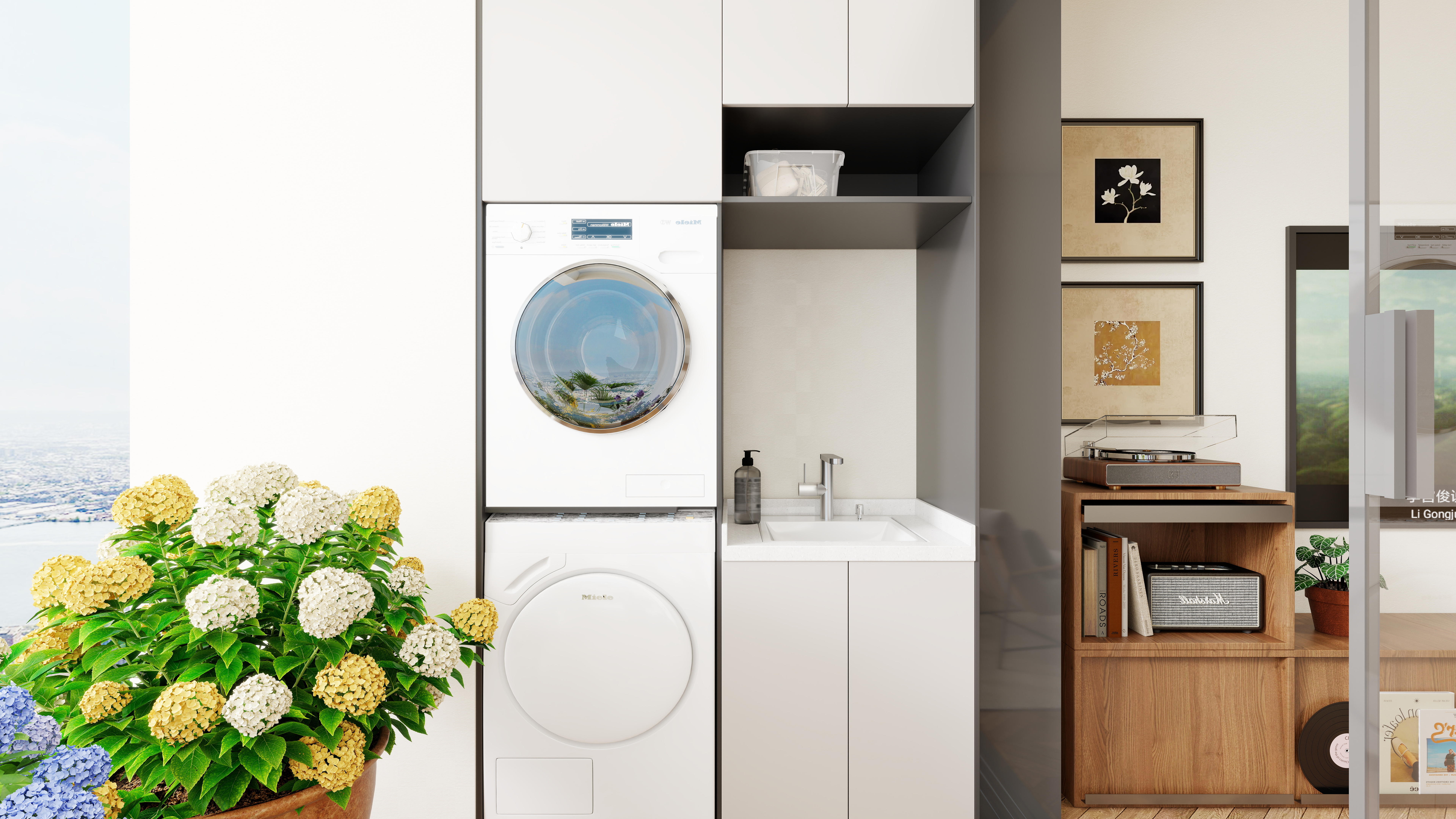 ASDDSA1-中古风一层景观阳台装修效果图第1张