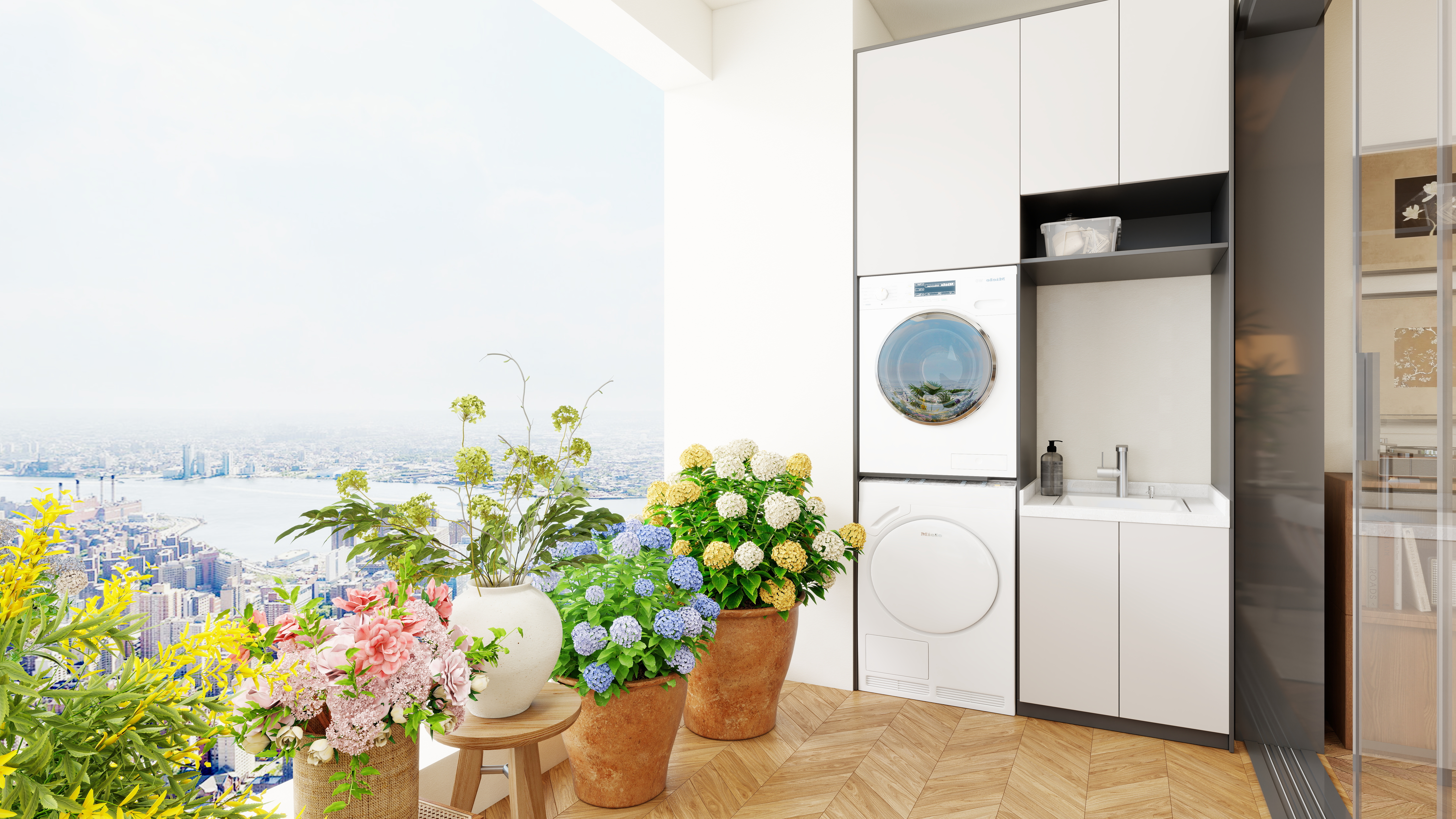 ASDDSA1-中古风一层景观阳台装修效果图第3张