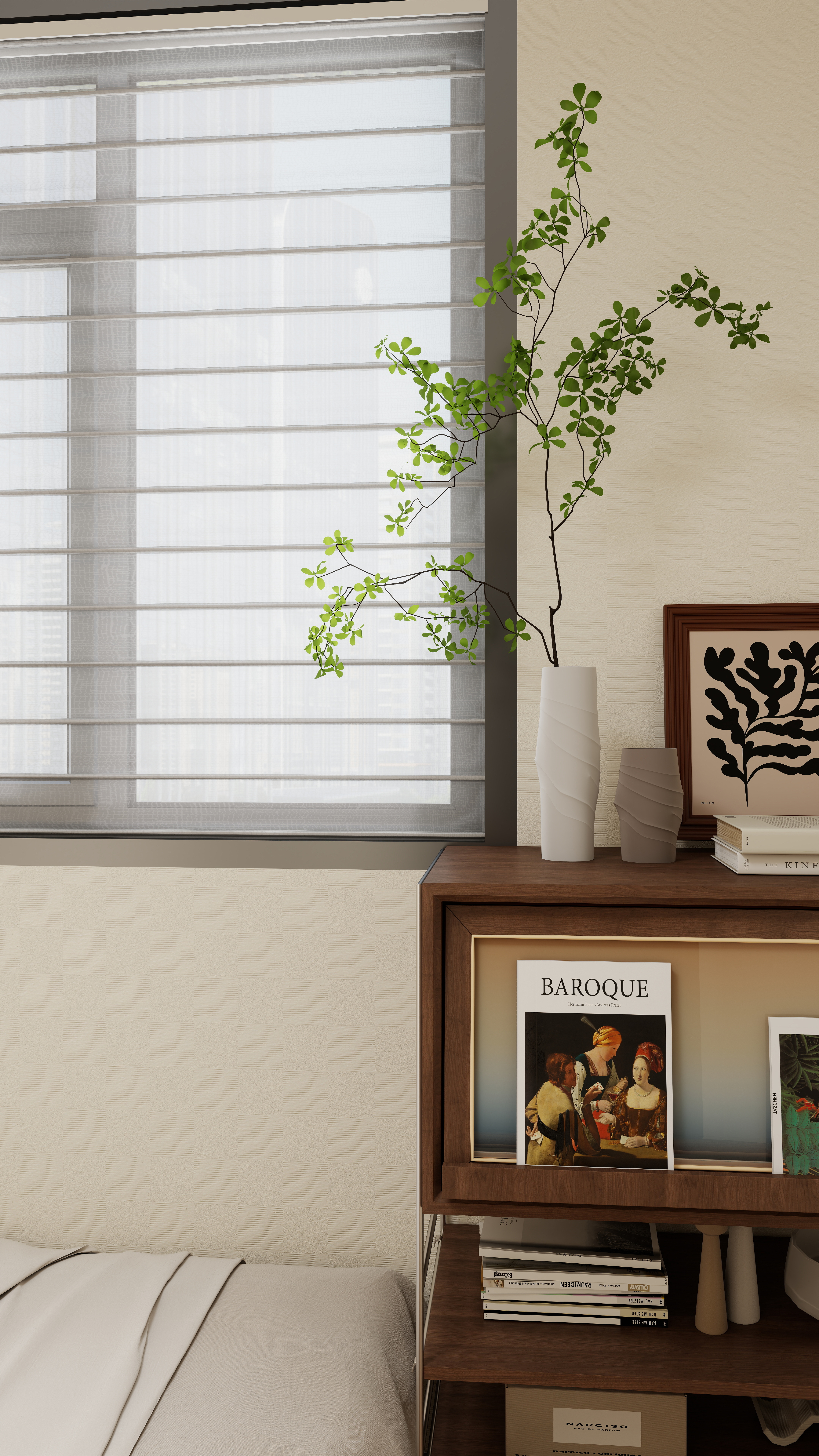 ASDDSA1-中古风一层次卧装修效果图第3张