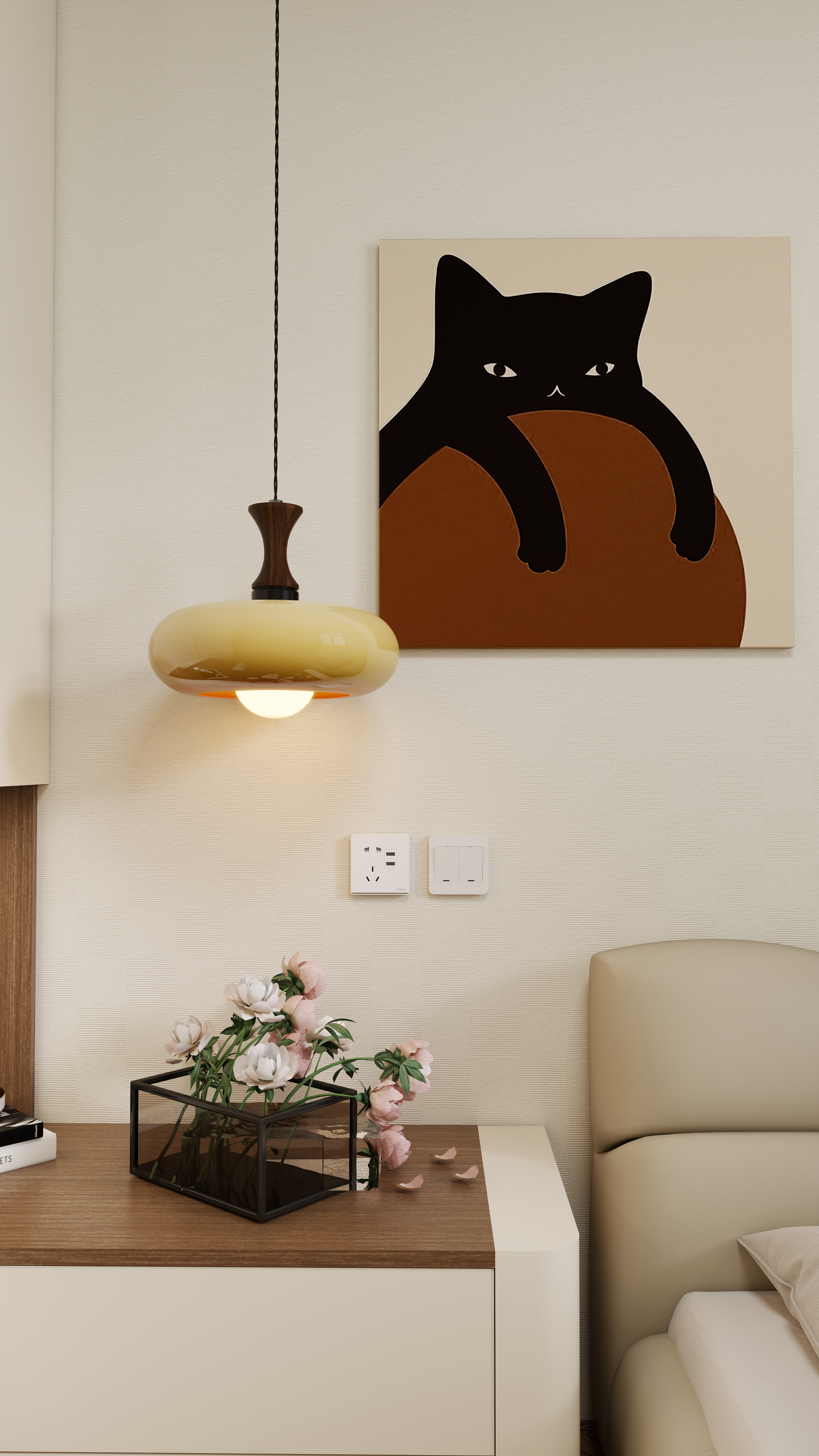 ASDDSA1-中古风一层次卧装修效果图第2张