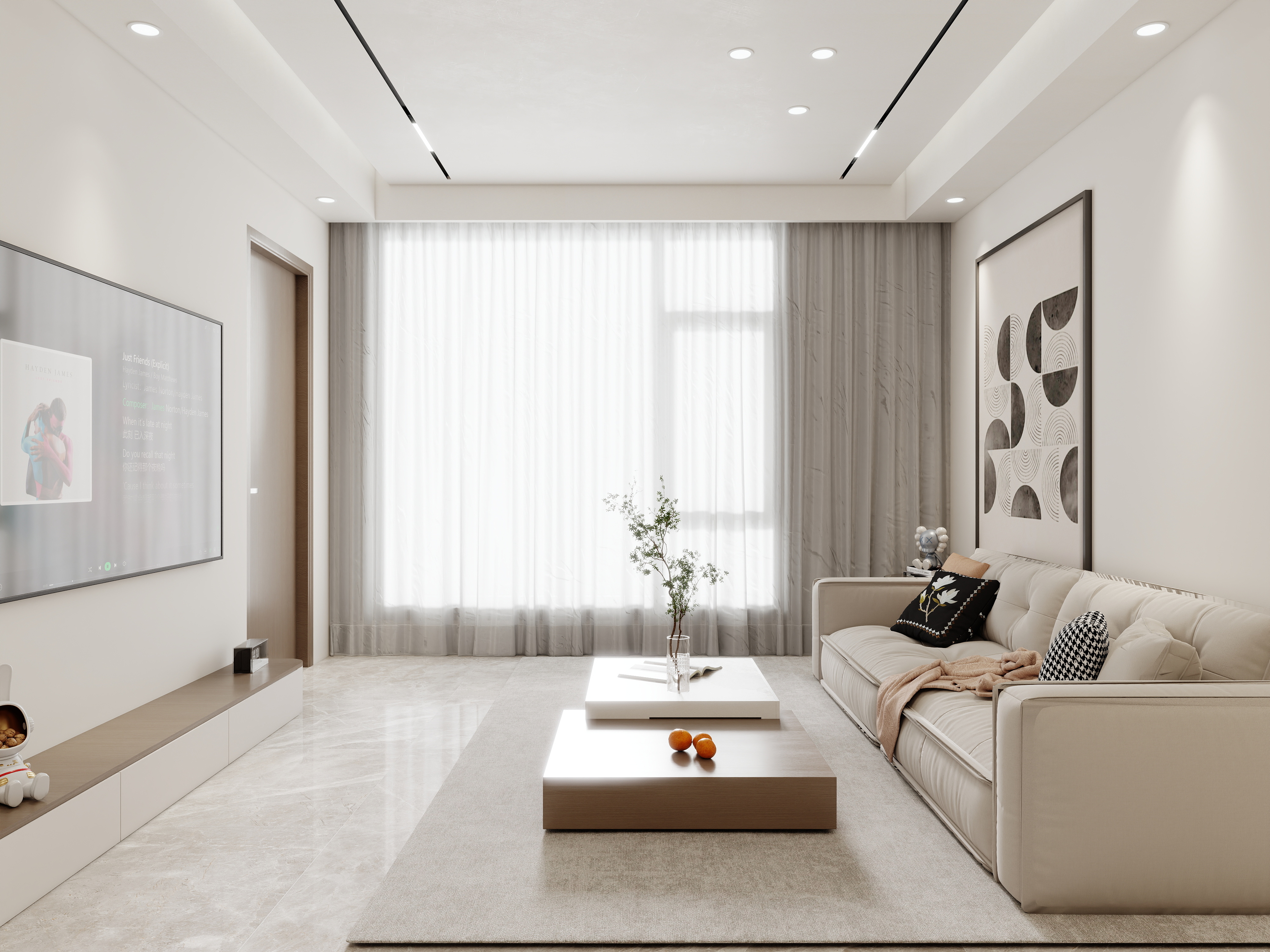 壹诺设计工作室-意式简约装修效果图