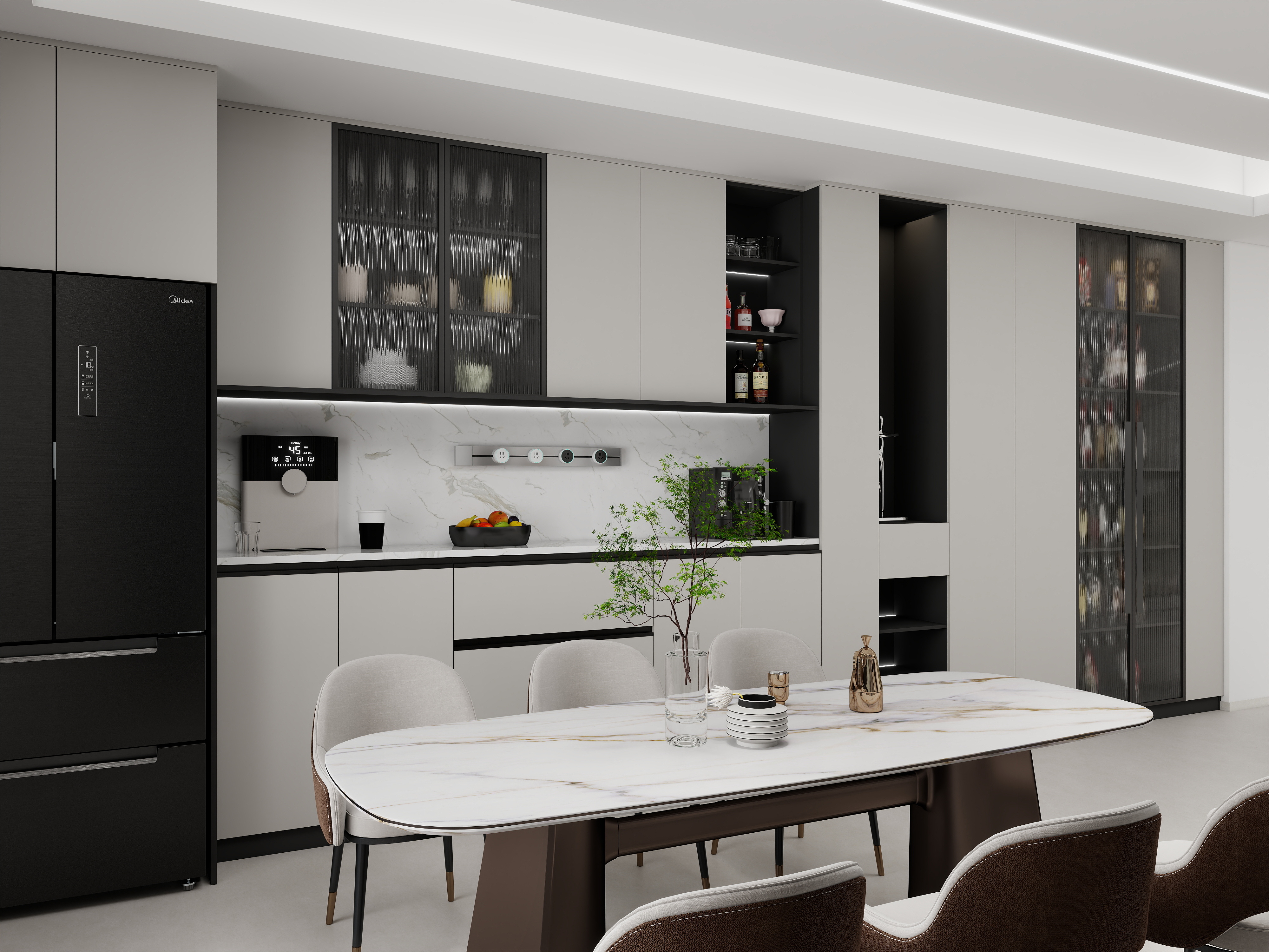 栖寐-【简墨意韵】四室两厅293㎡装修效果图