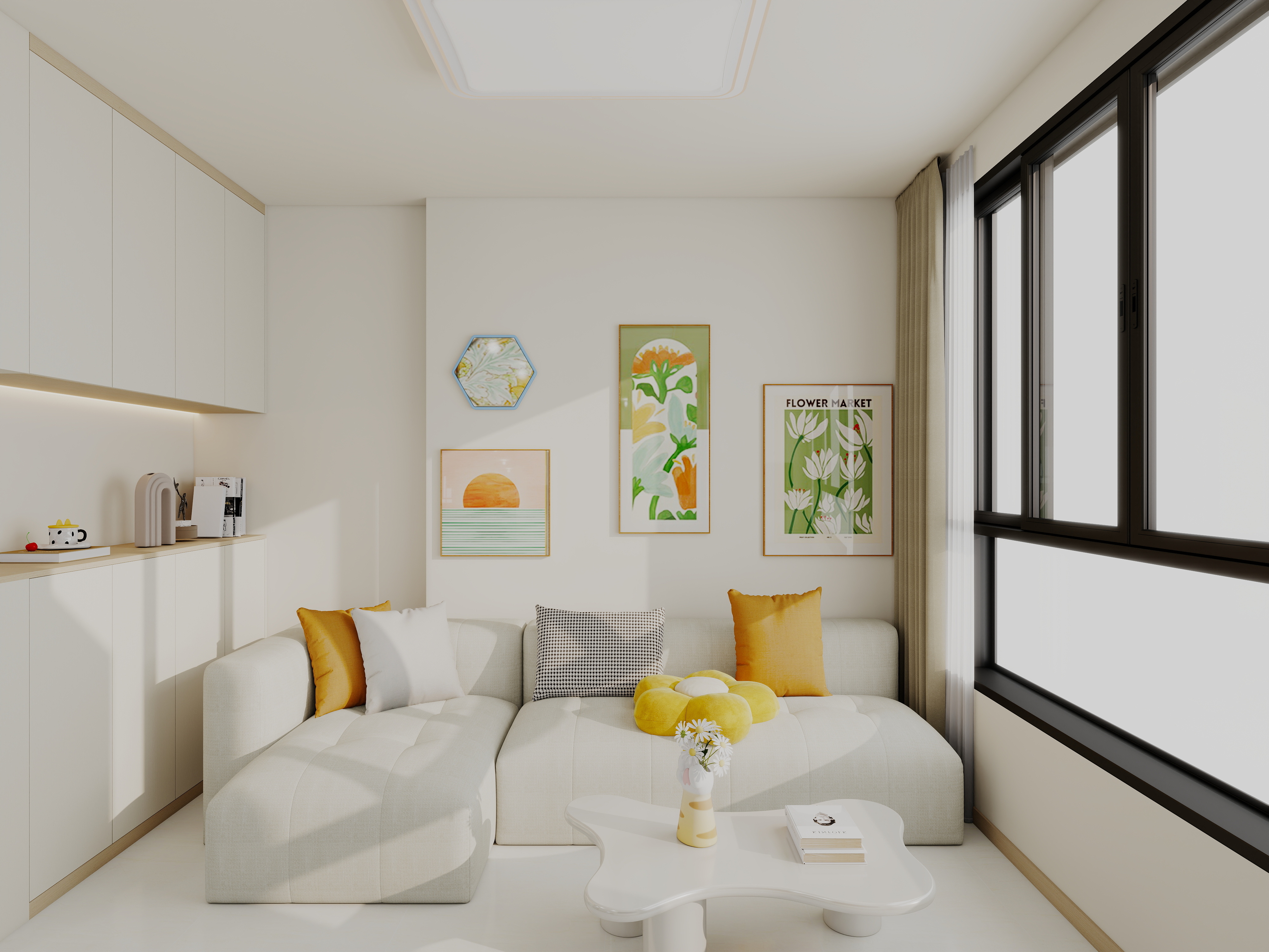 艺雅丽-95平现代简约 装修效果图