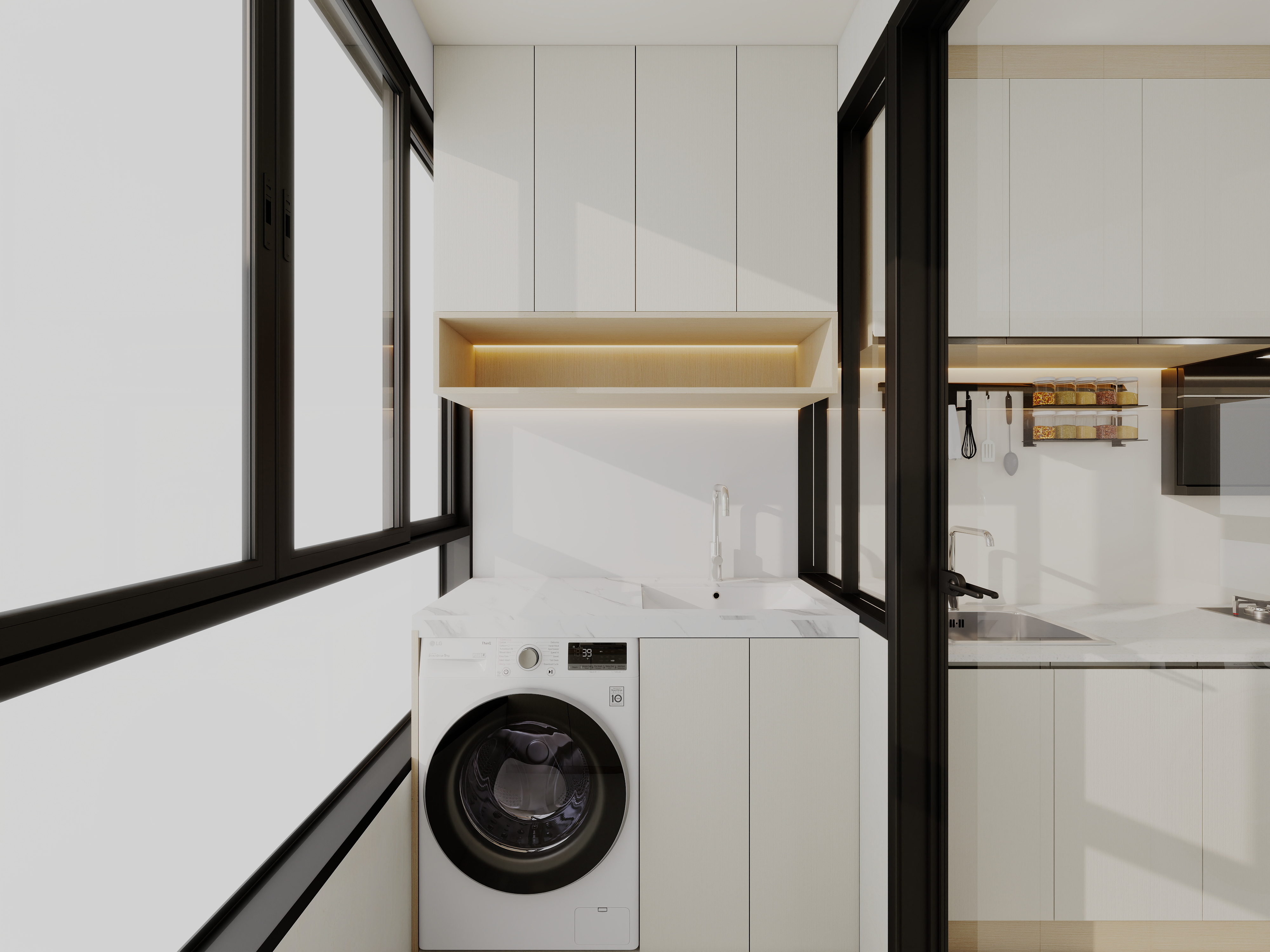 艺雅丽-95平现代简约 装修效果图