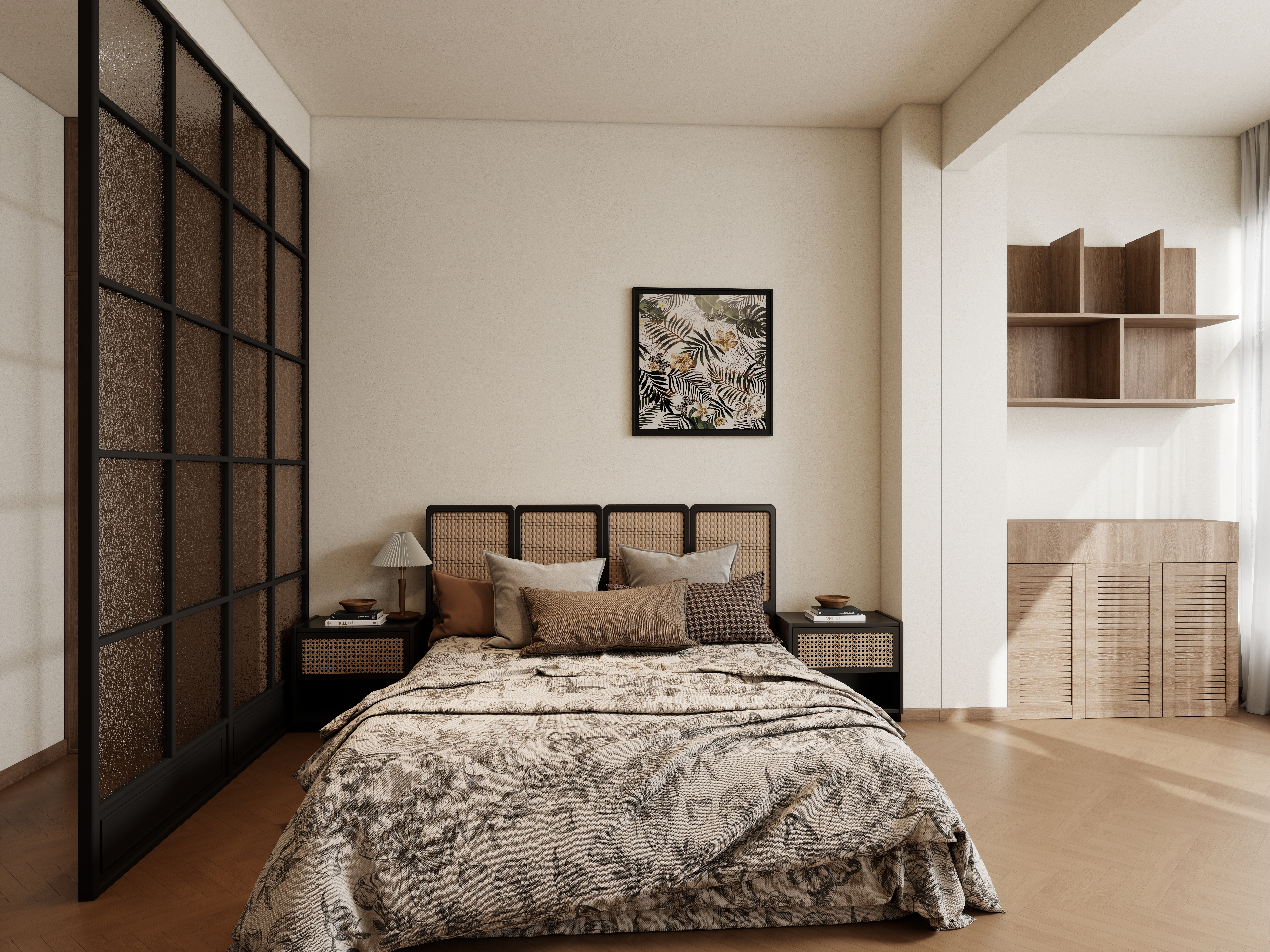 苏哲xsy-3月烟台旧房改造布局图(最终)一层主卧装修效果图第2张