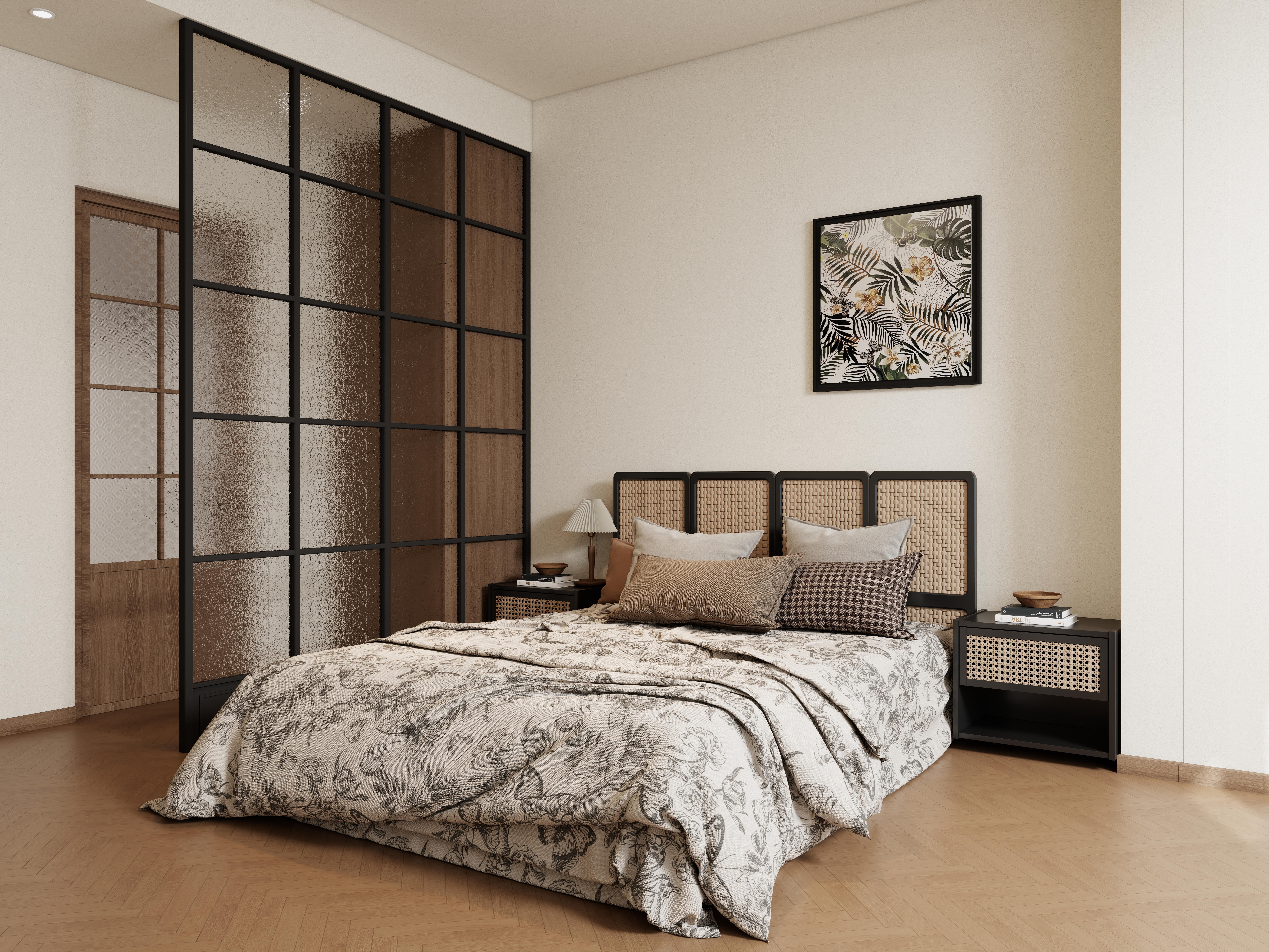 苏哲xsy-3月烟台旧房改造布局图(最终)一层主卧装修效果图第1张