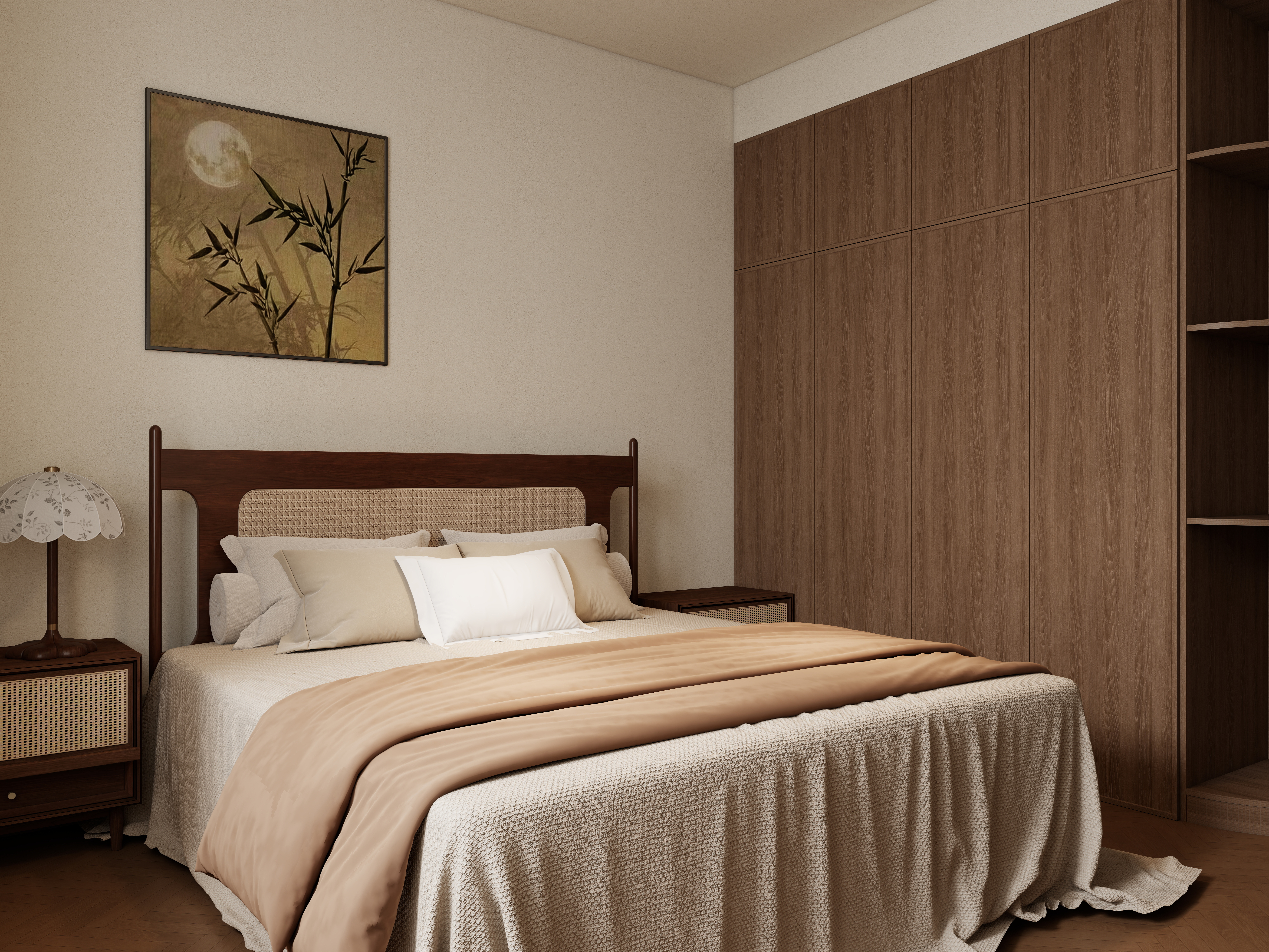 苏哲xsy-3月烟台旧房改造布局图(最终)一层次卧装修效果图第1张