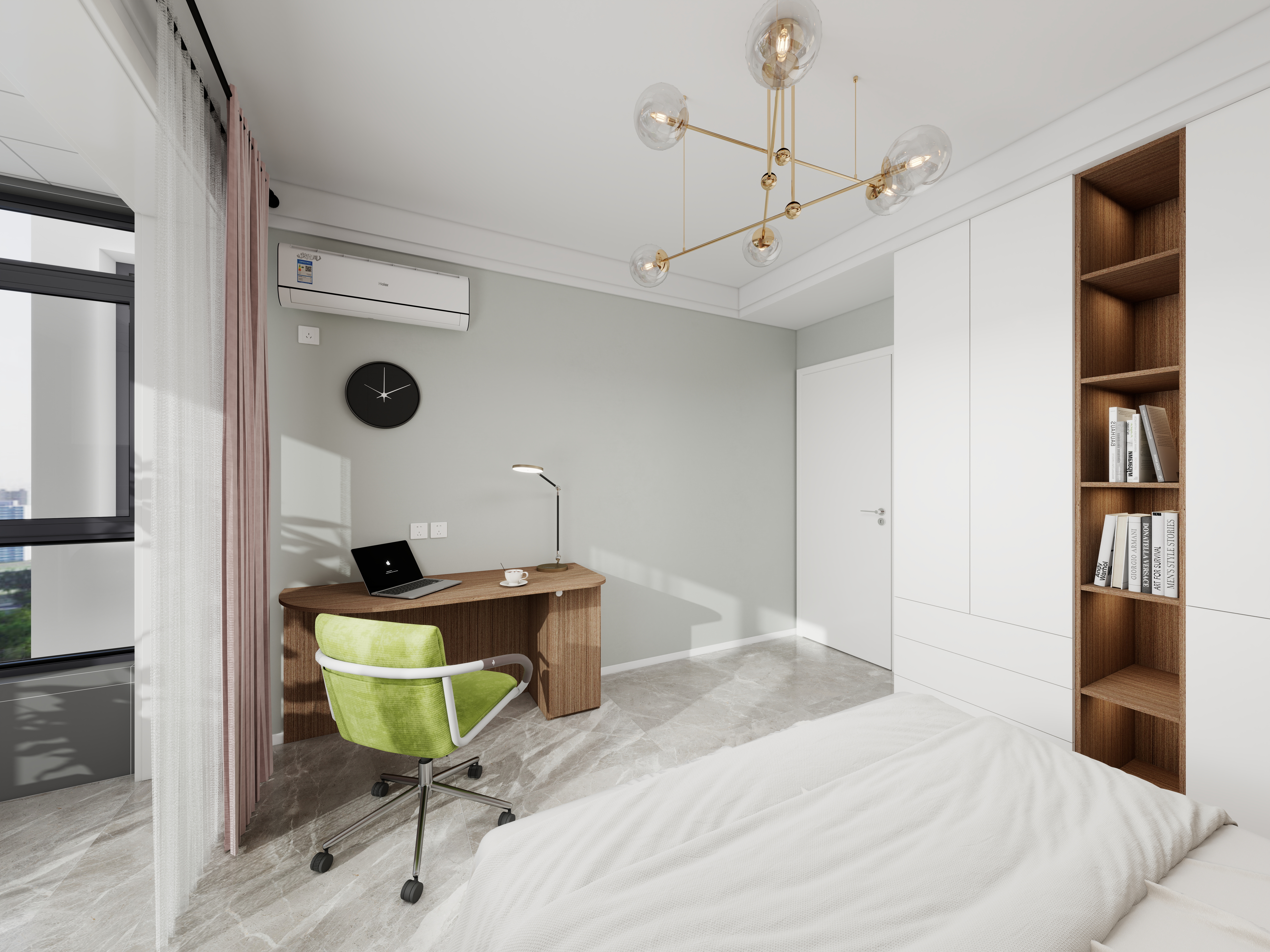 陈晓琛-浞景岸边~3室2厅1卫1厨1阳一层主卧装修效果图第3张