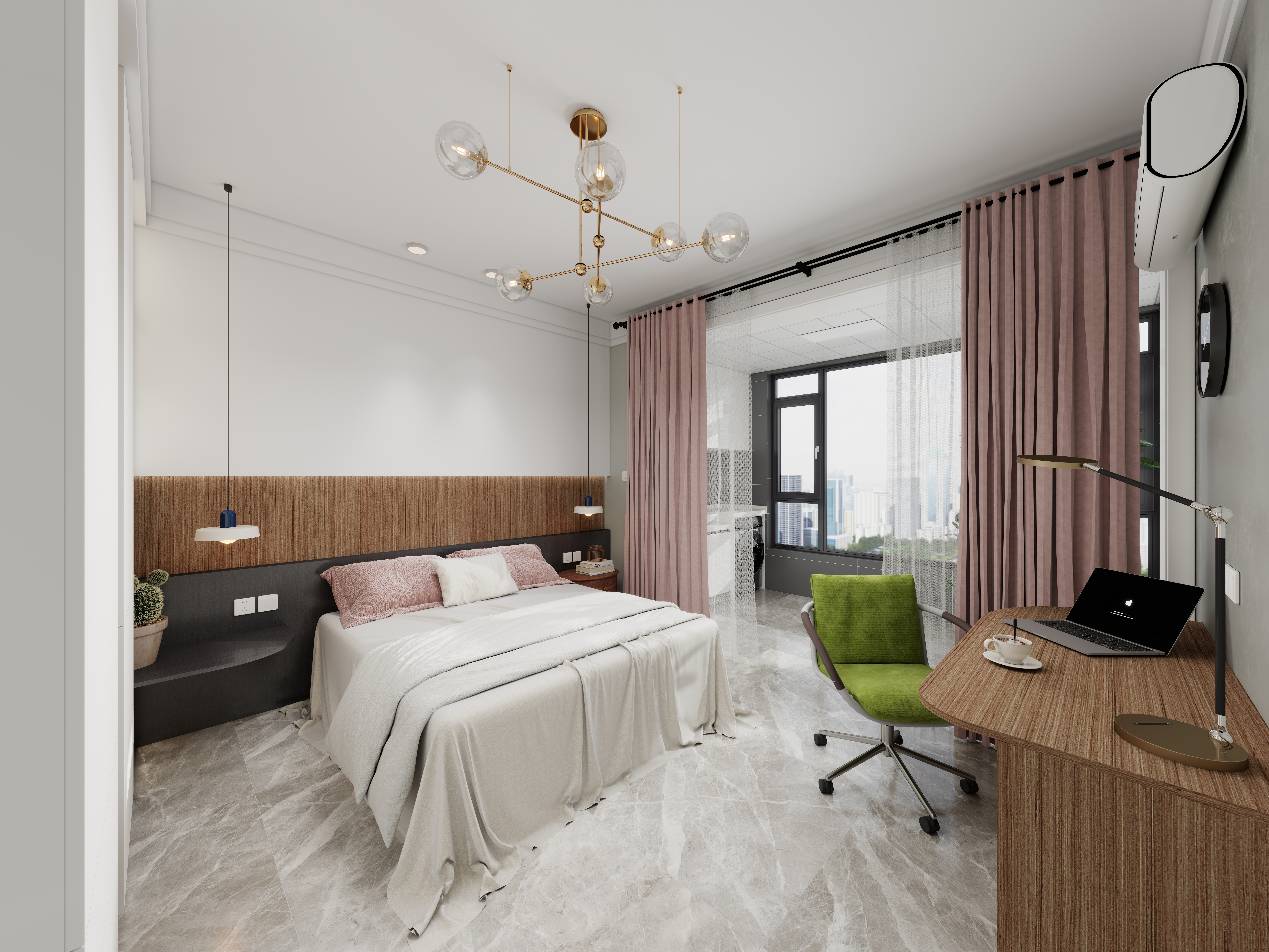 陈晓琛-浞景岸边~3室2厅1卫1厨1阳一层主卧装修效果图第1张