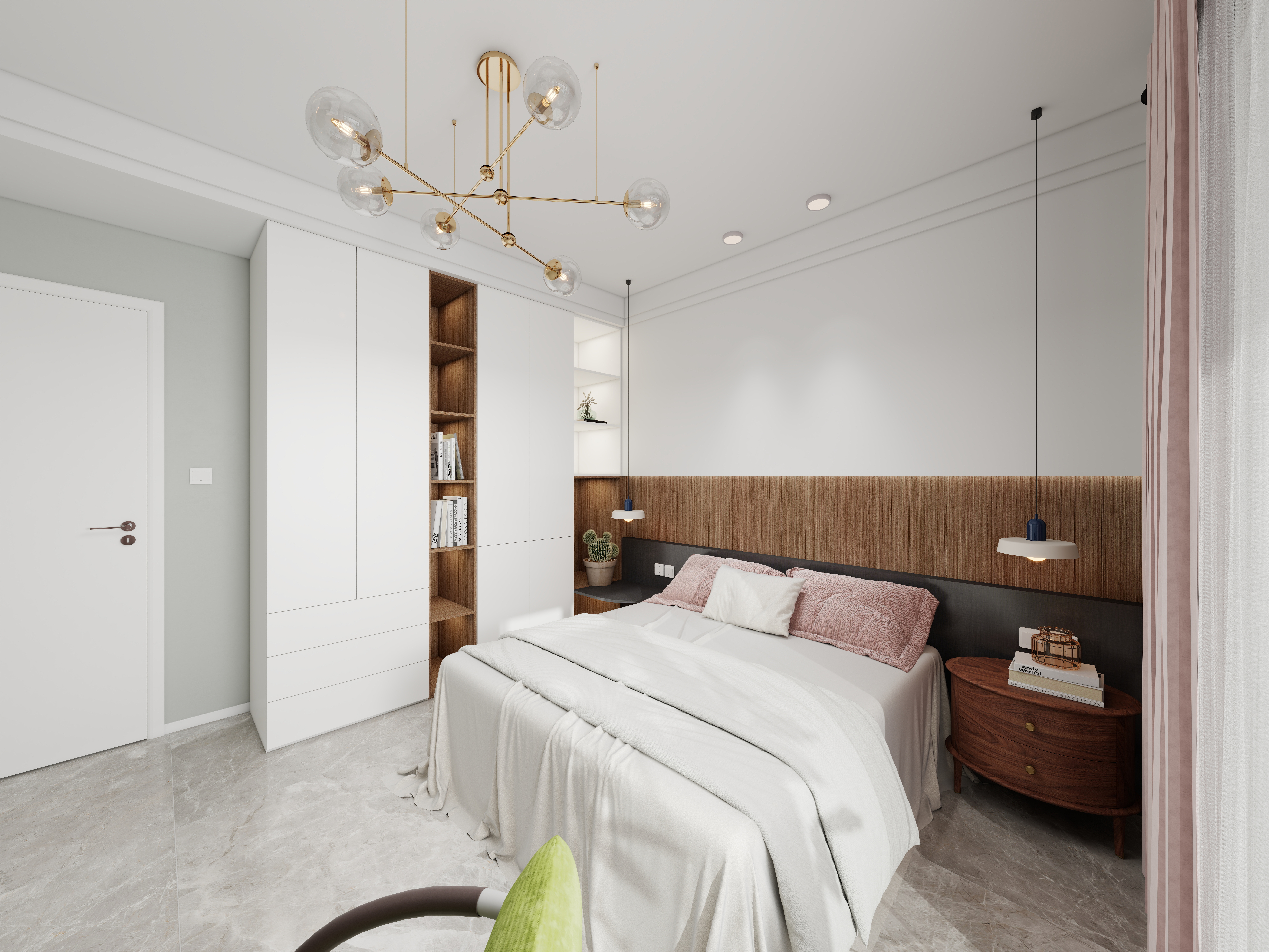 陈晓琛-浞景岸边~3室2厅1卫1厨1阳一层主卧装修效果图第2张