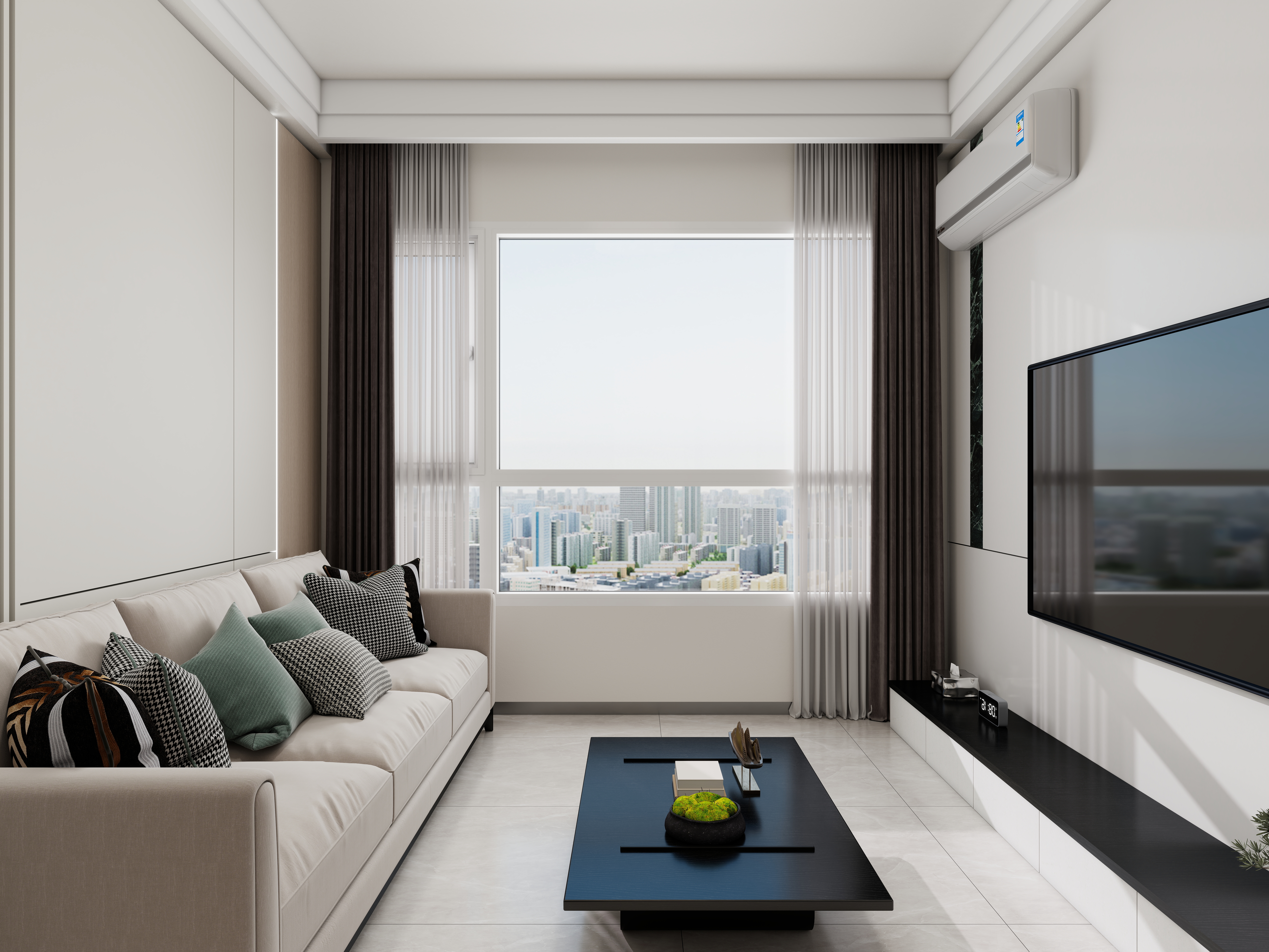 500一套_韩昊霖-万人小区58㎡2室一层客餐厅装修效果图第1张