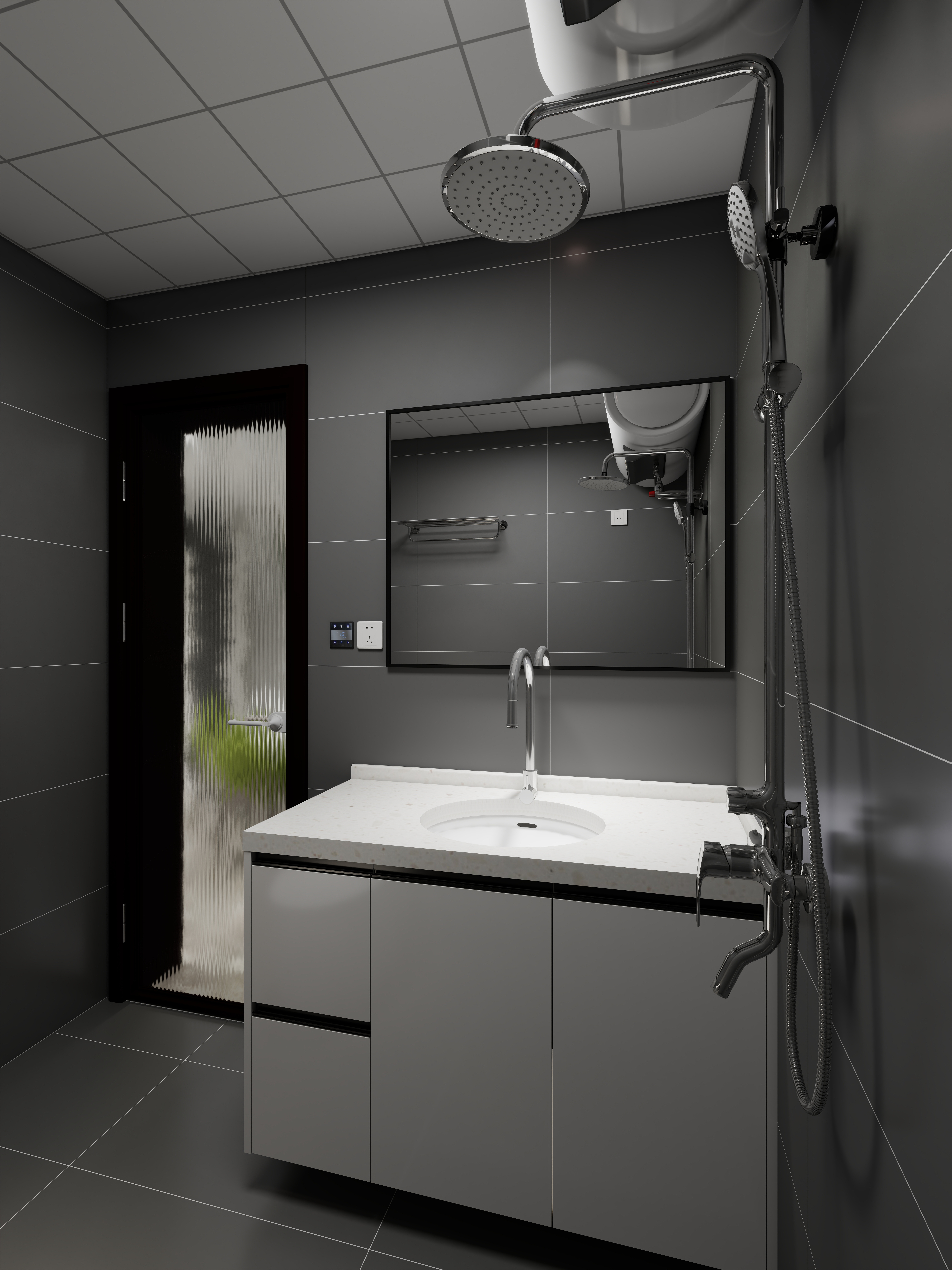 陈晓琛-浞景岸边~3室2厅1卫1厨1阳一层卫生间装修效果图第1张