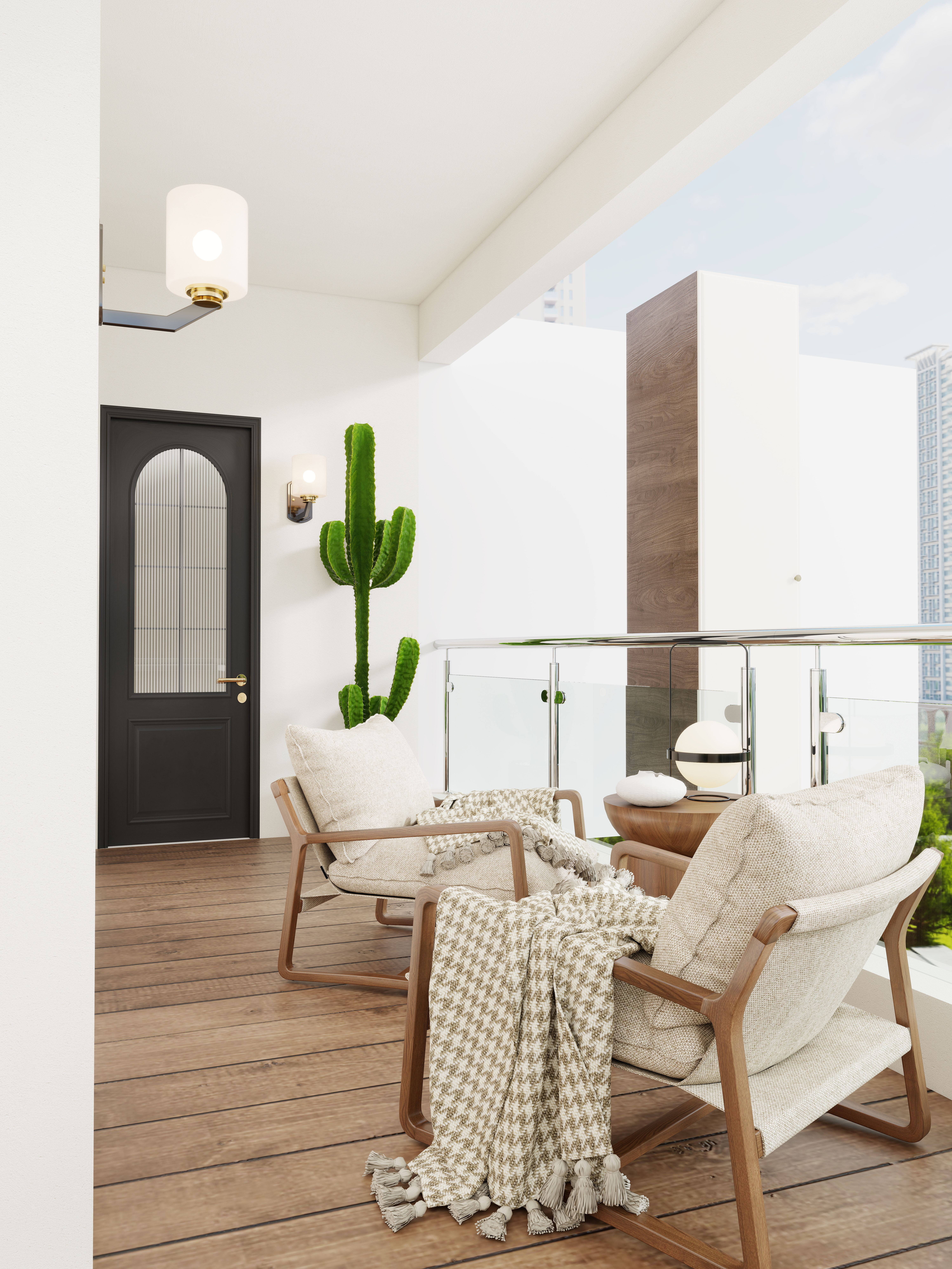 ASDDSA1-中古风一层阳台装修效果图第3张