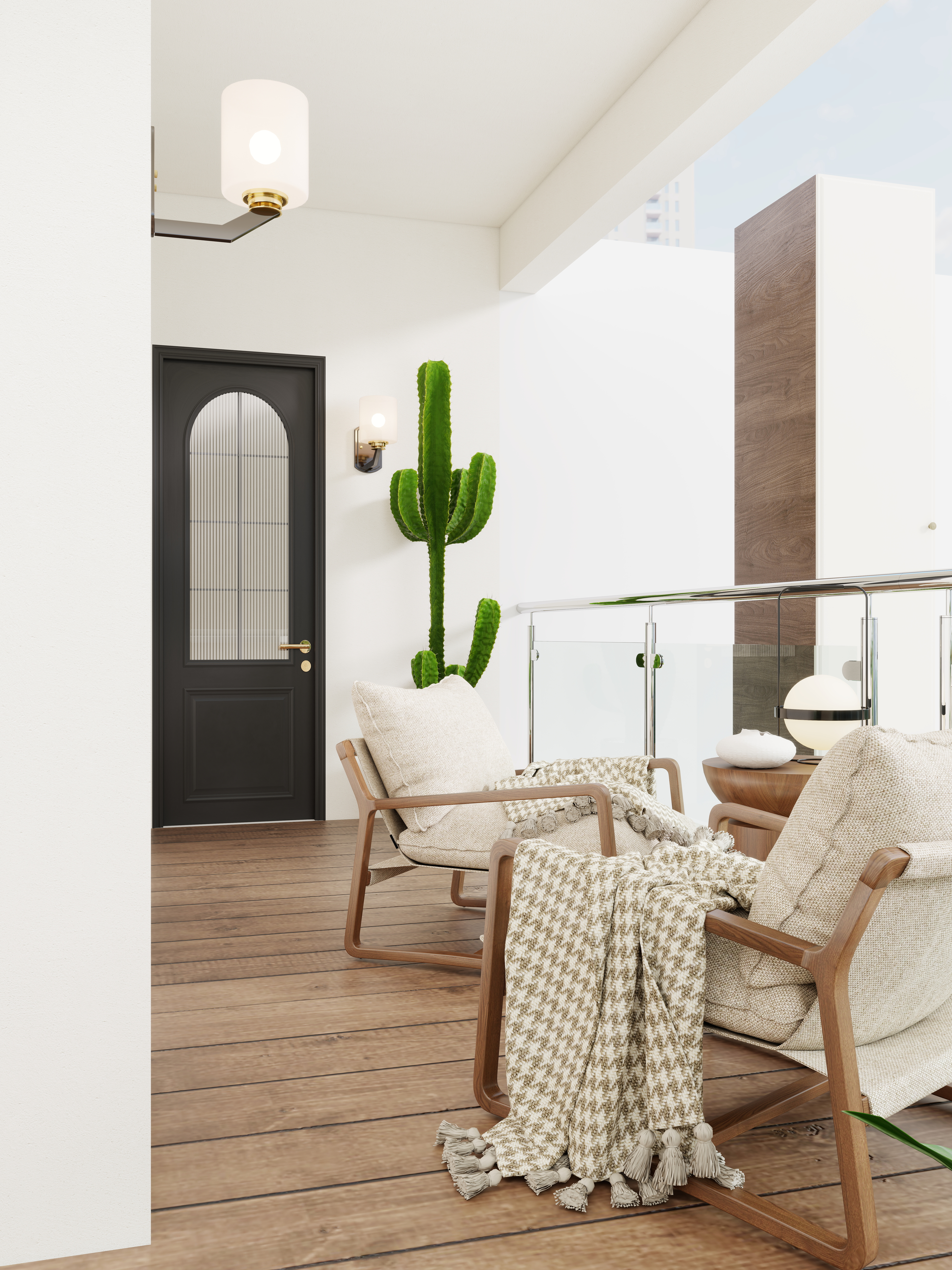 ASDDSA1-中古风一层阳台装修效果图第2张