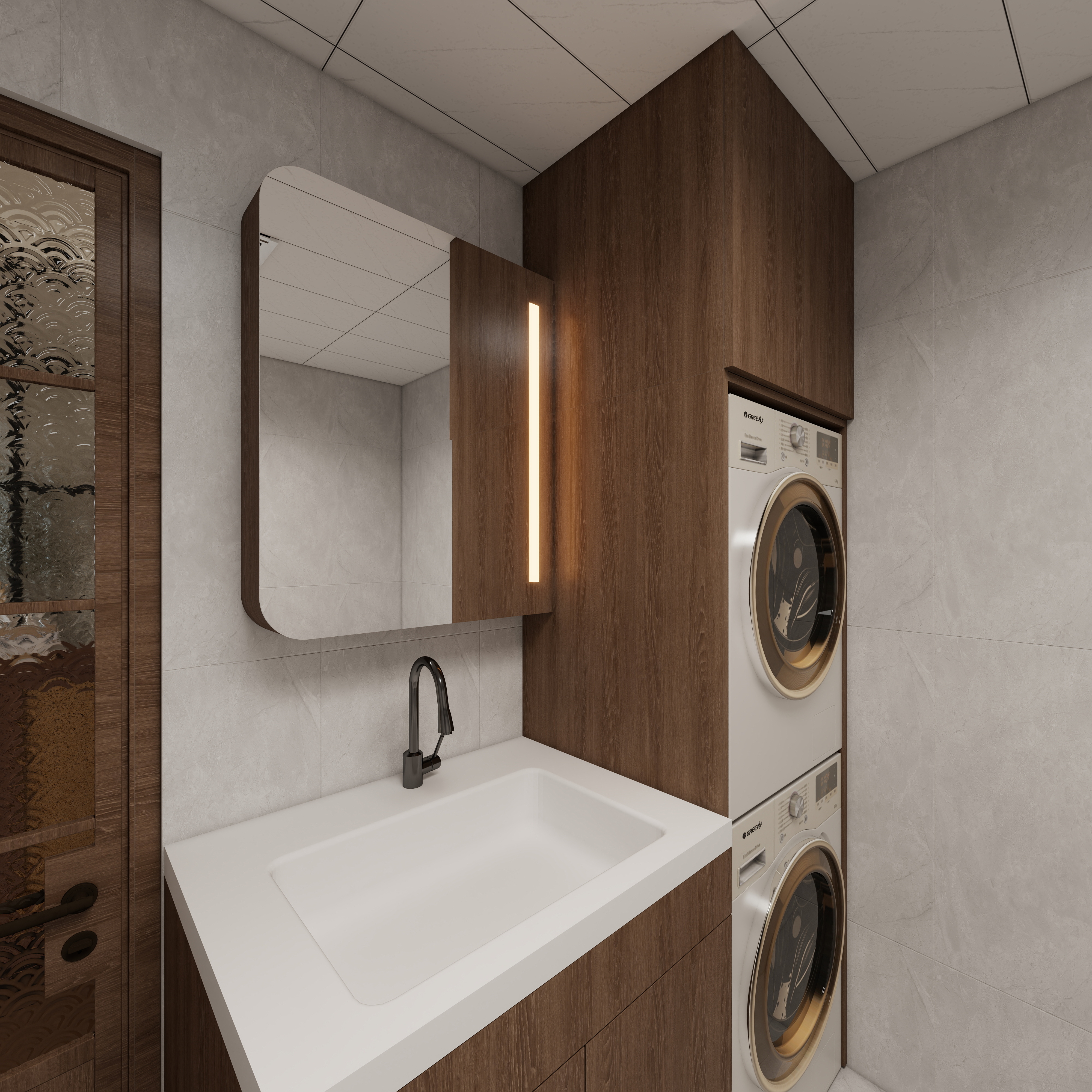 苏哲xsy-3月烟台旧房改造布局图(最终)一层卫生间装修效果图第3张