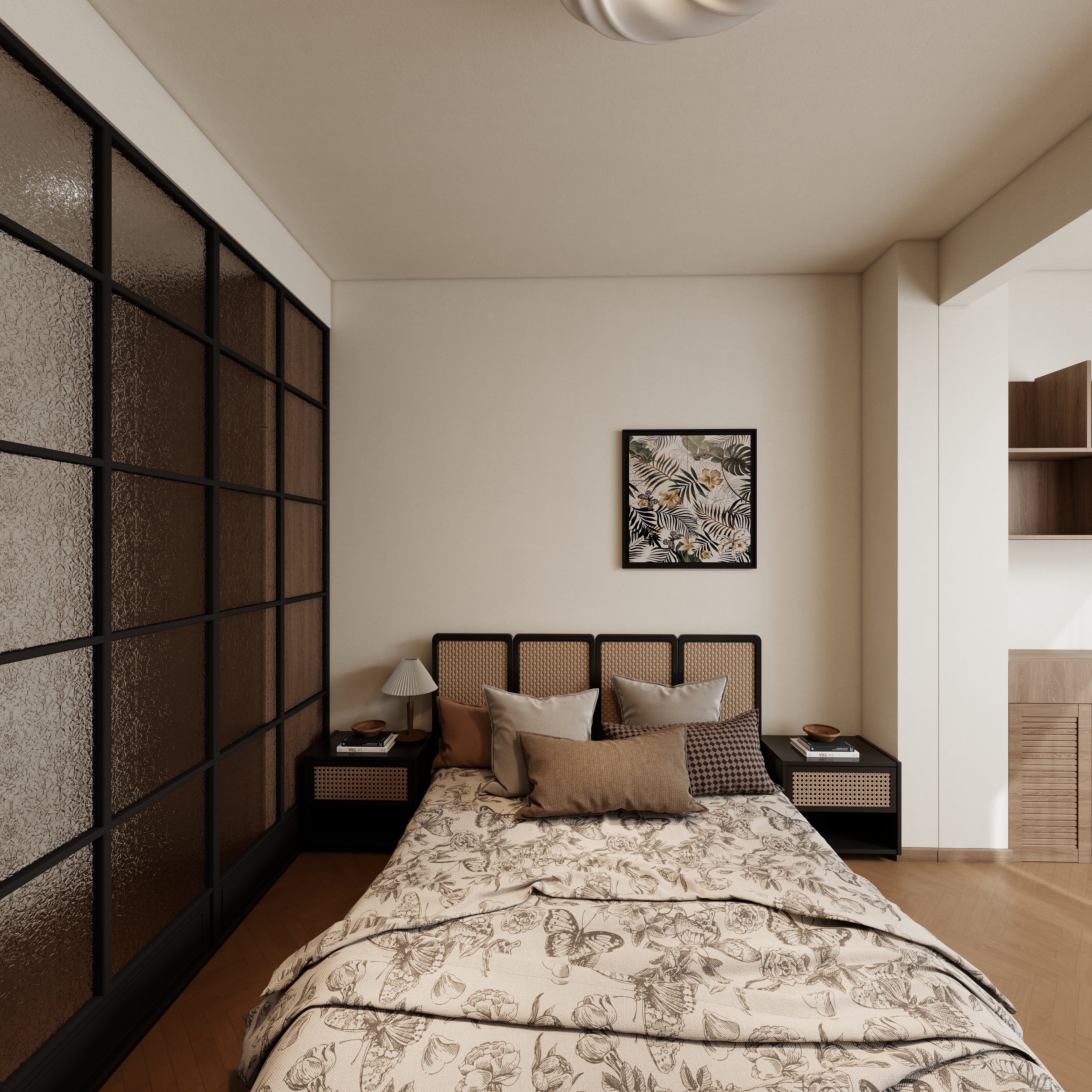 苏哲xsy-3月烟台旧房改造布局图(最终)一层主卧装修效果图第3张