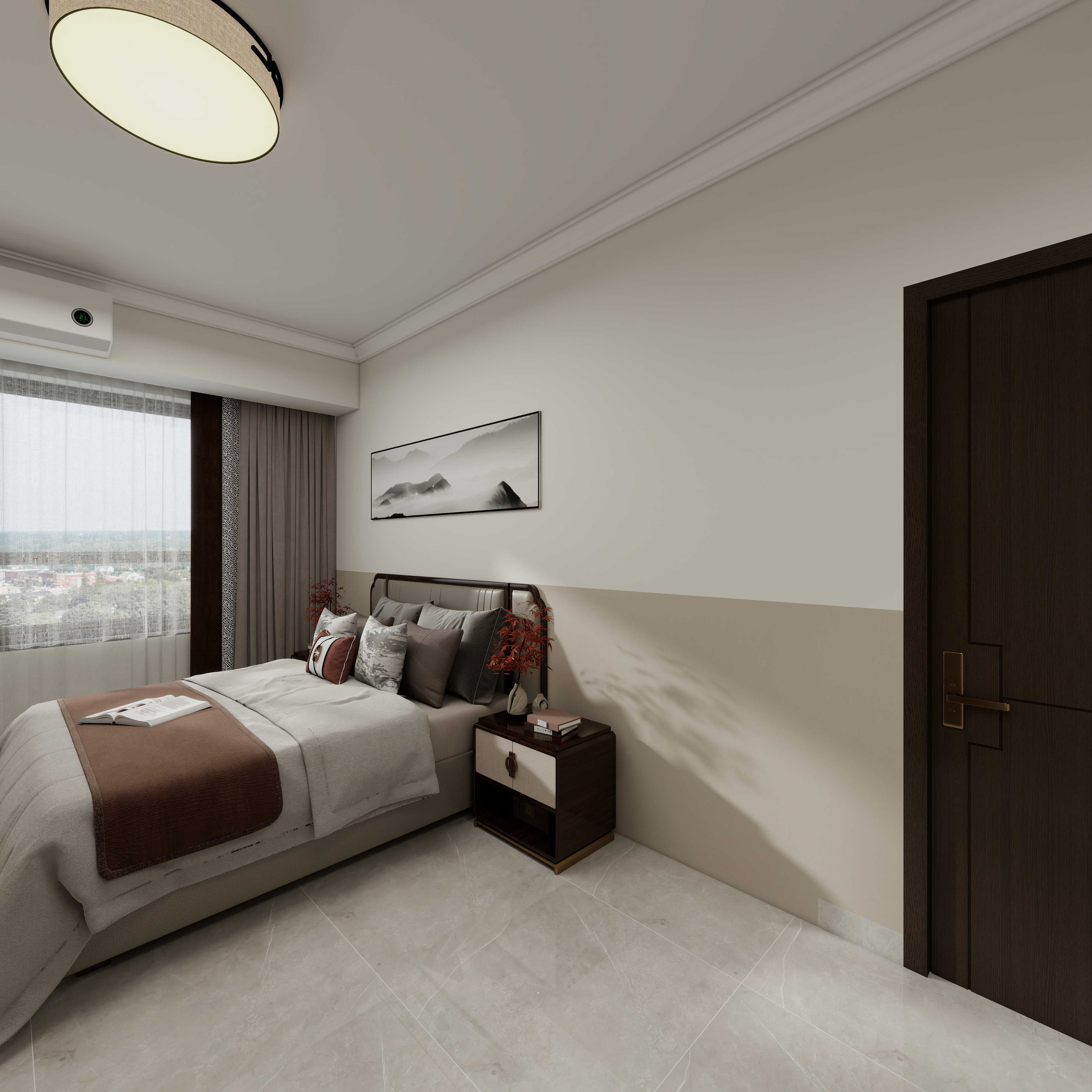 中国大华子-154㎡5室一层主卧装修效果图第3张