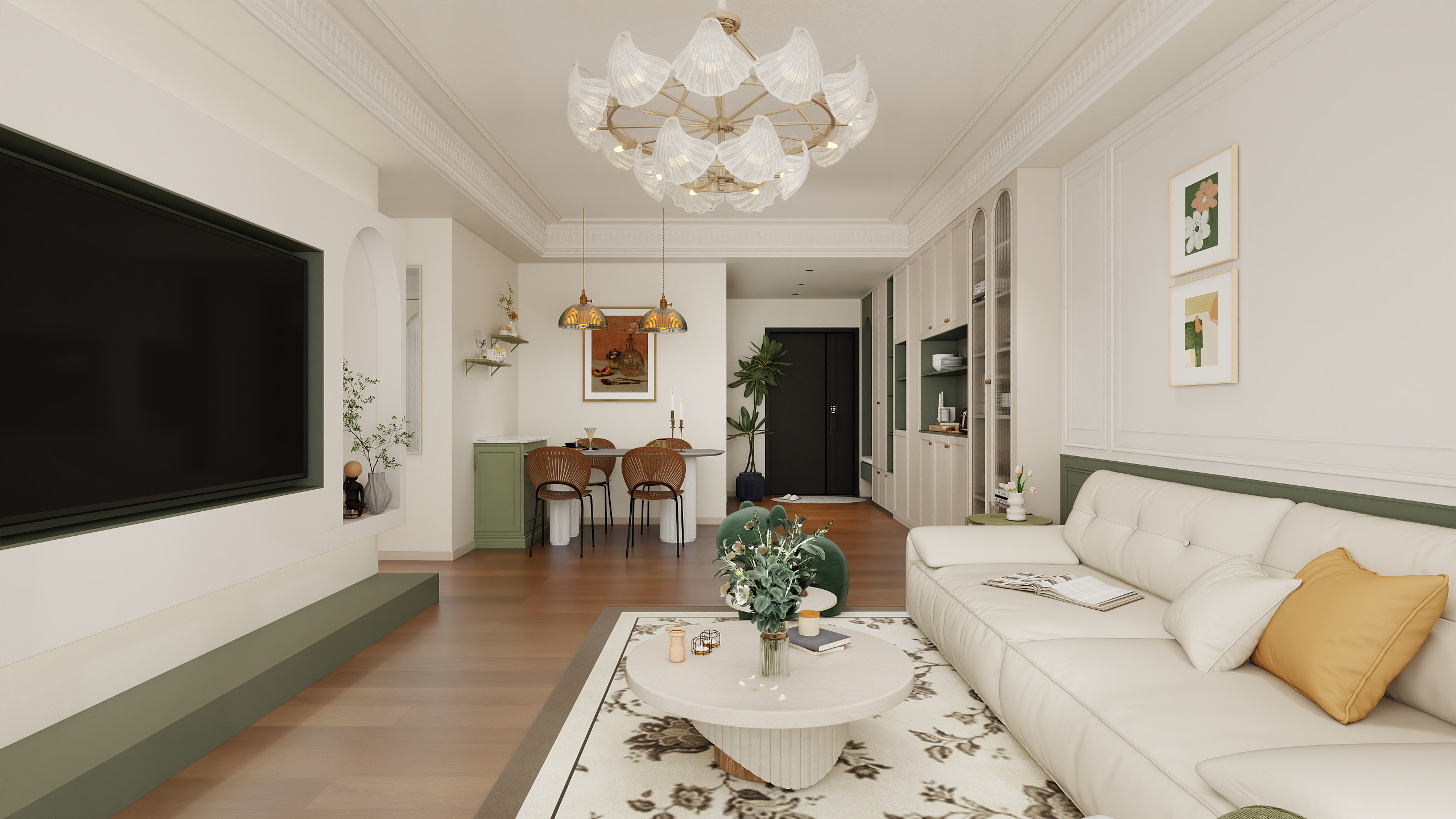 小米装饰设计馆-龙栖湾117㎡3室-装修设计方案