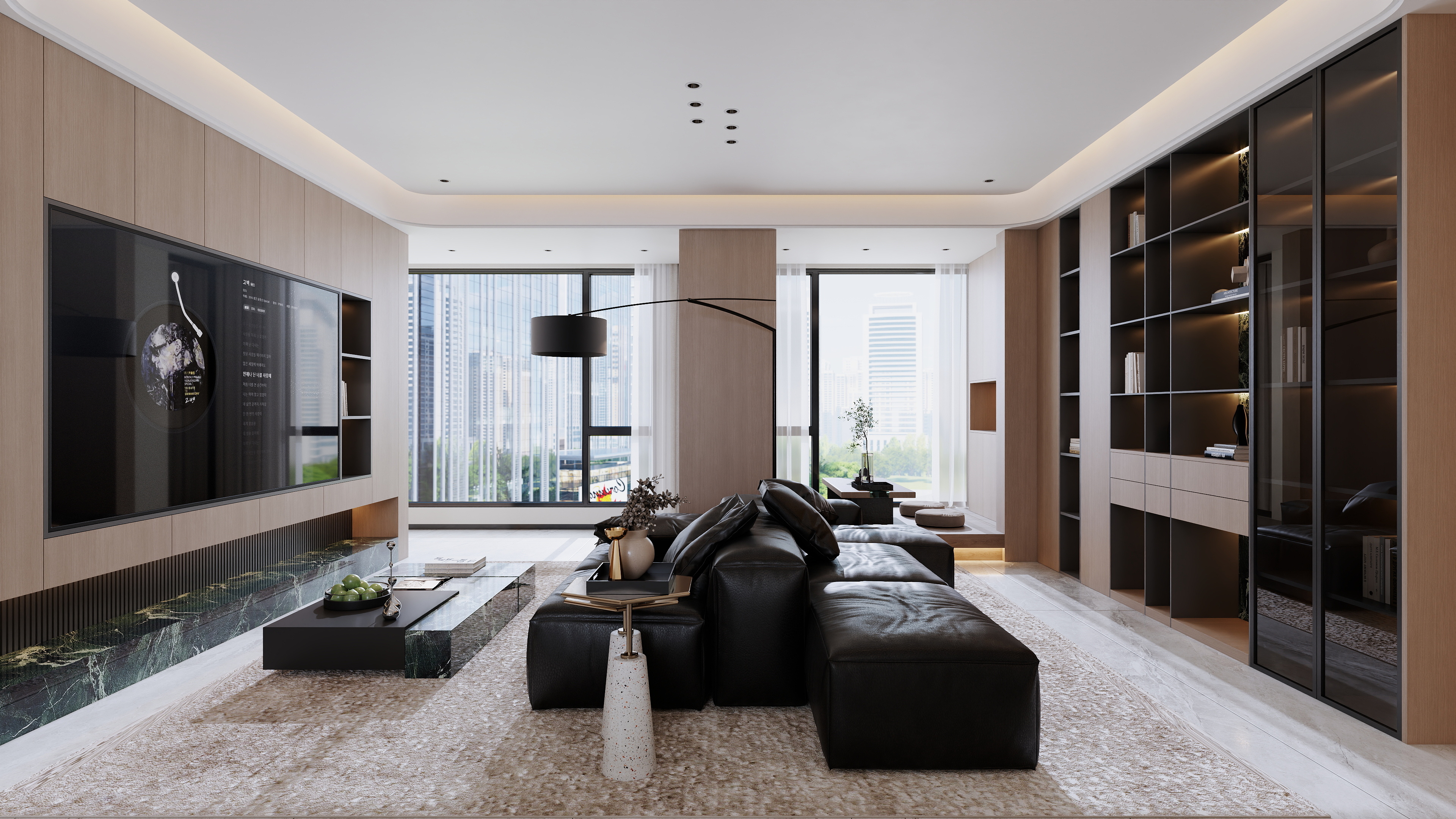 李青越-150方现代风格三居室装修效果图