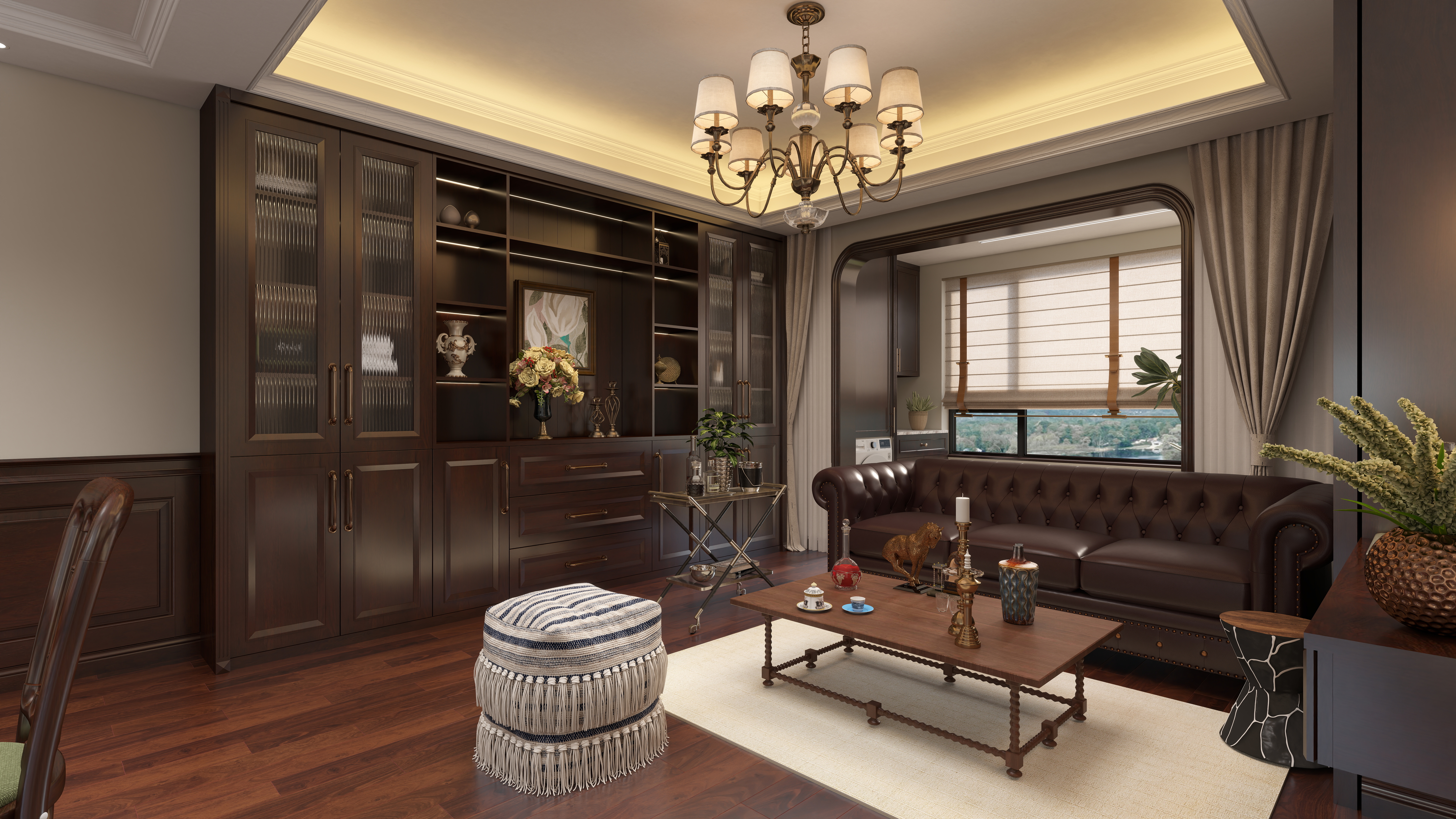 星空设计desgin-美式94㎡2室一层客餐厅装修效果图第2张