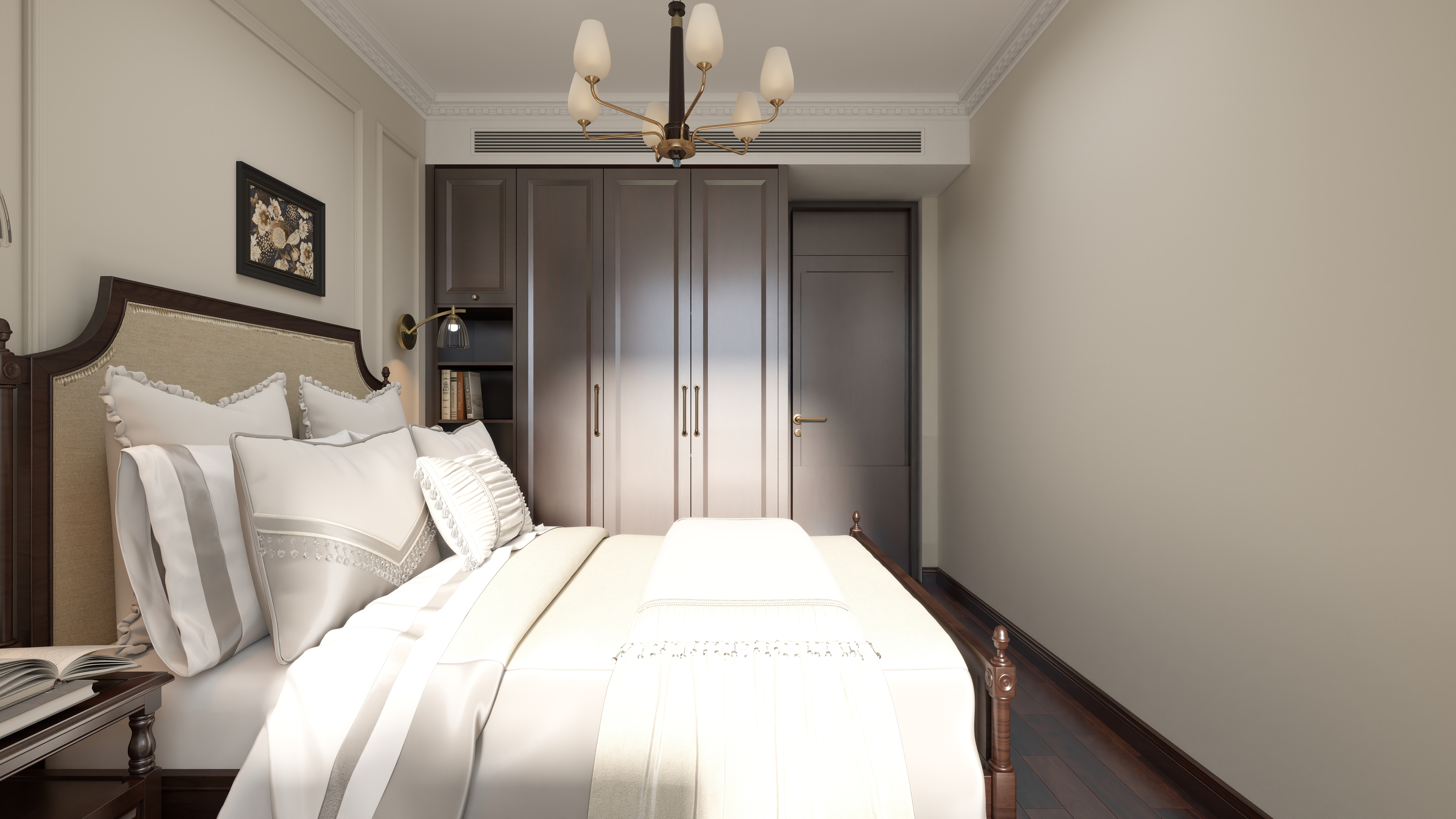 星空设计desgin-美式94㎡2室一层主卧装修效果图第2张