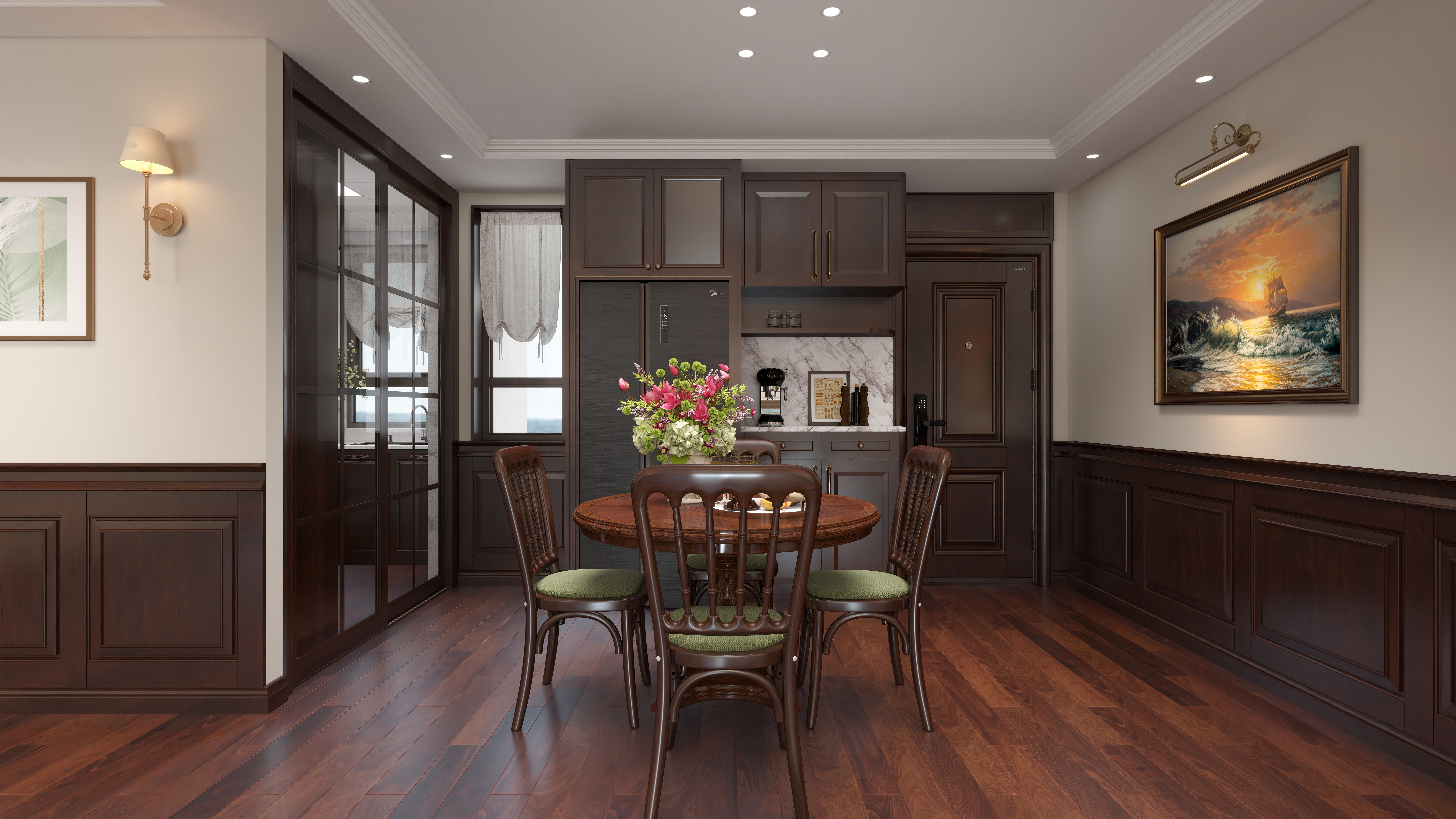 星空设计desgin-美式94㎡2室一层客餐厅装修效果图第3张