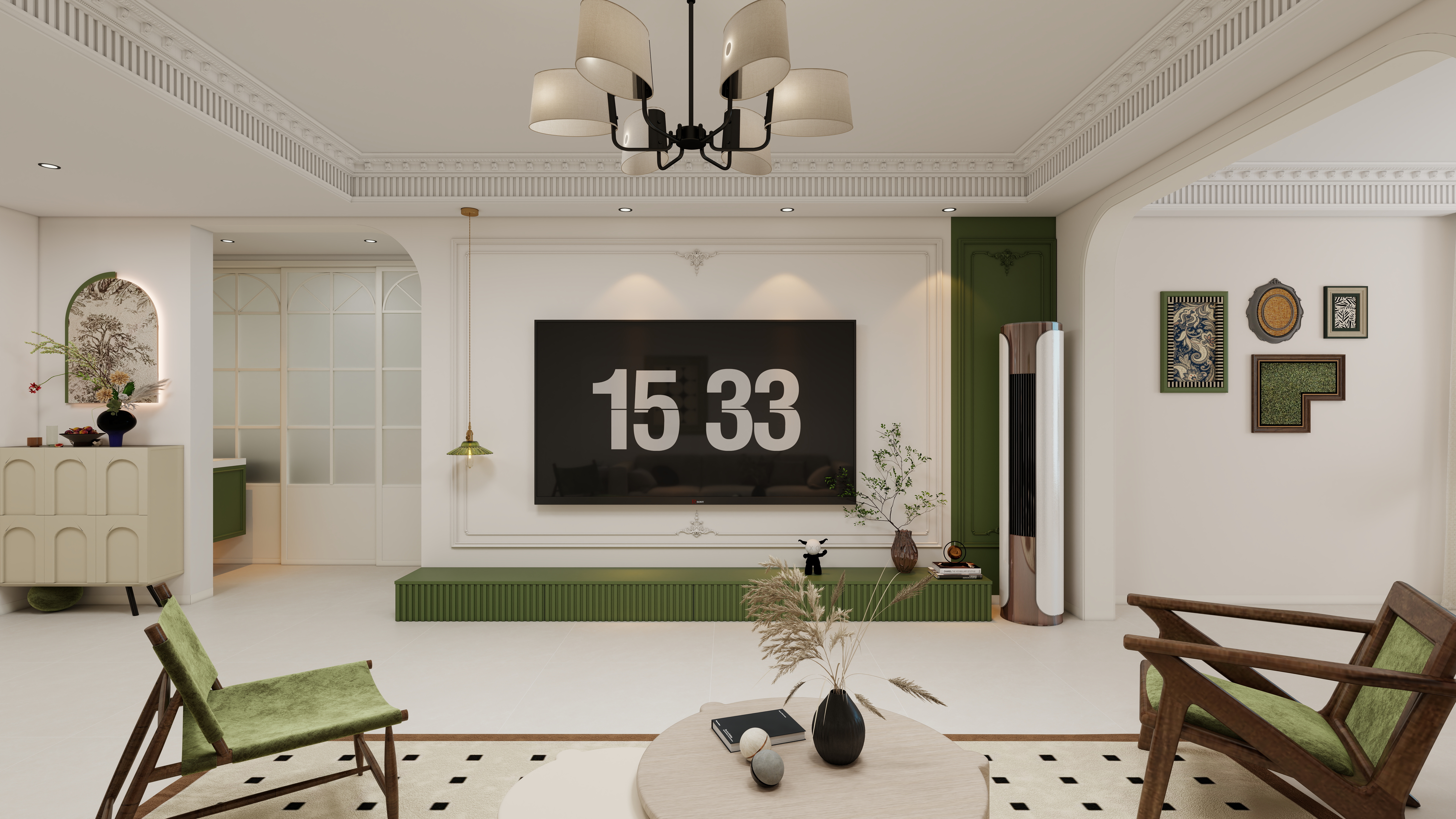 果乐设计-102方轻法式风格三居室-装修设计方案