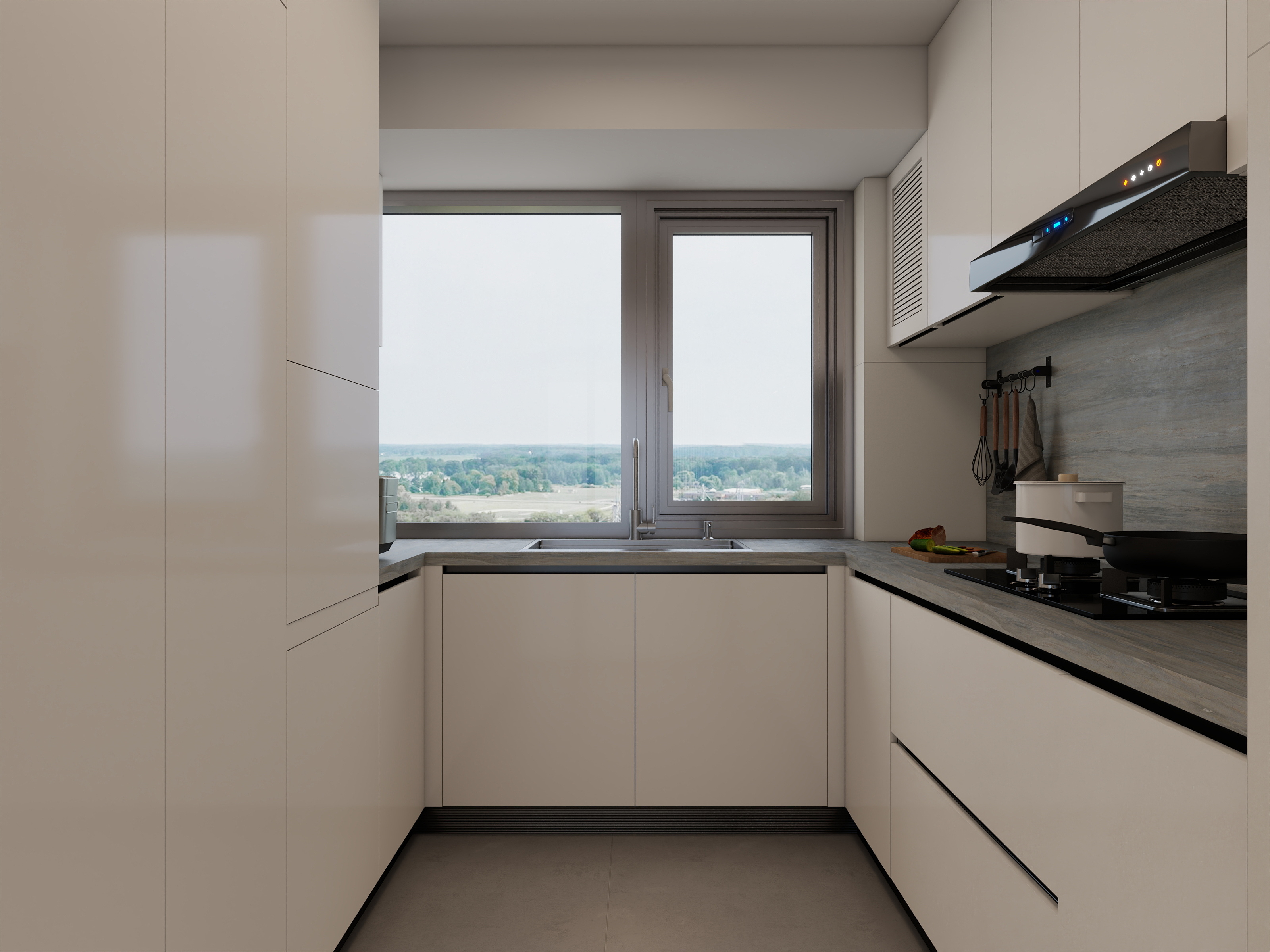 CrazyKen-横琴玺126㎡3房两卫装修效果图