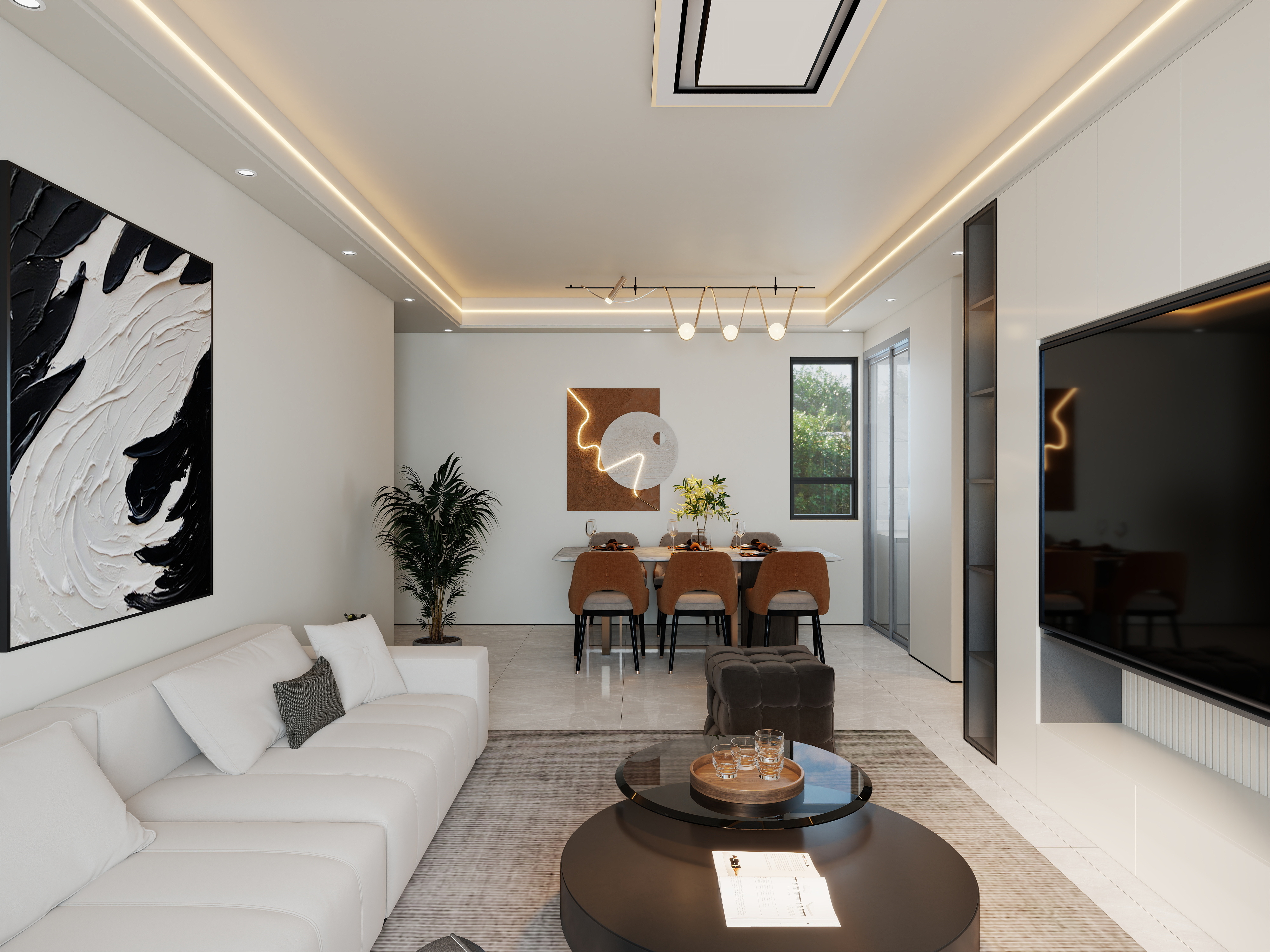 艺雅丽-104平现代简约装修效果图